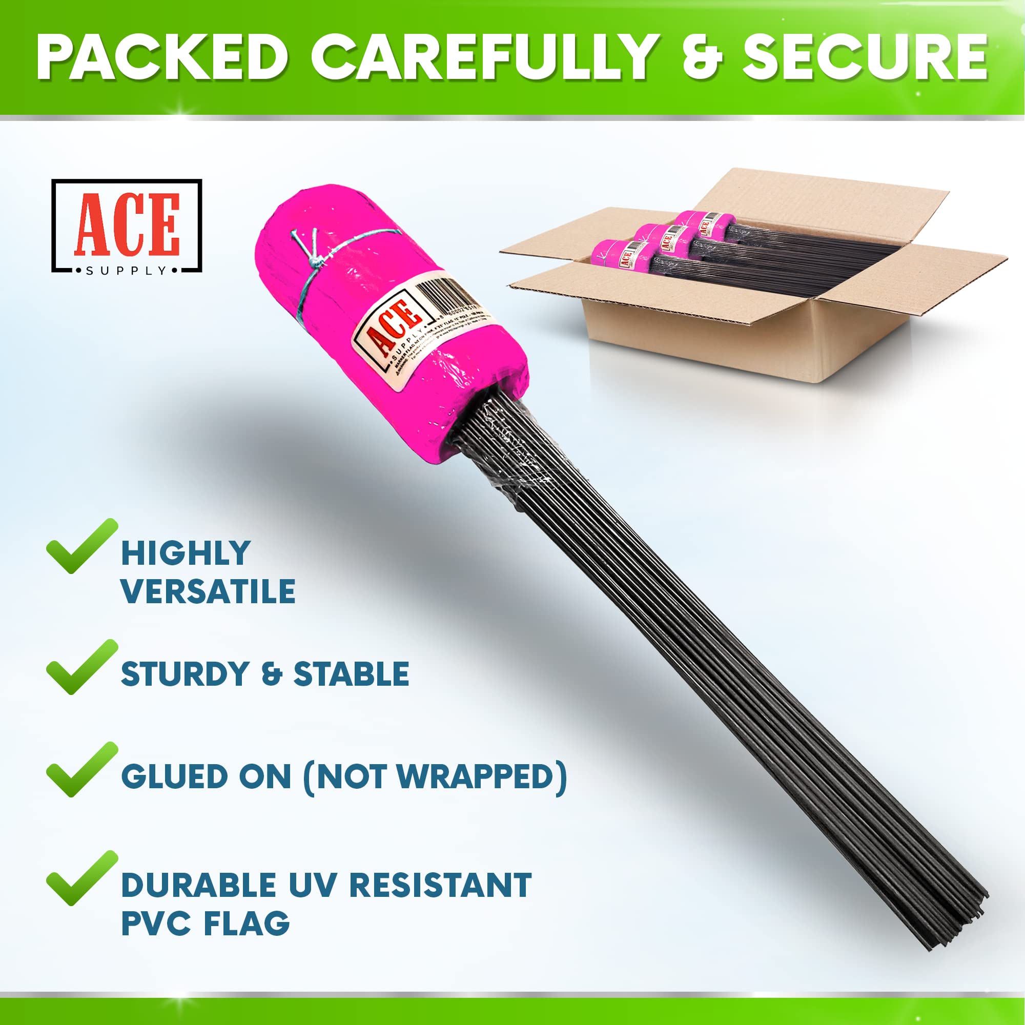 1000 Pack Pink Marking Flags 4x5x21 Inch - Durable Yard Markers for Lawn, Irrigation, Landscaping, Survey & Sprinkler Head - Perfect for Property Boundaries, Utility Lines & Outdoor Projects