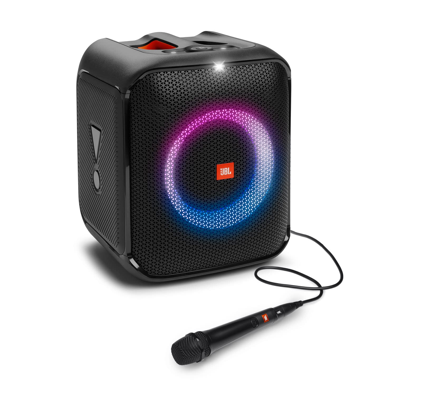 JBL PartyBox Encore Essential - Portable Bluetooth Party Speaker with Powerful Bass, Built-in Lights & Wired Mic (PBM100 Bundle) - Perfect for Karaoke Nights, Outdoor Parties & Home Entertainment