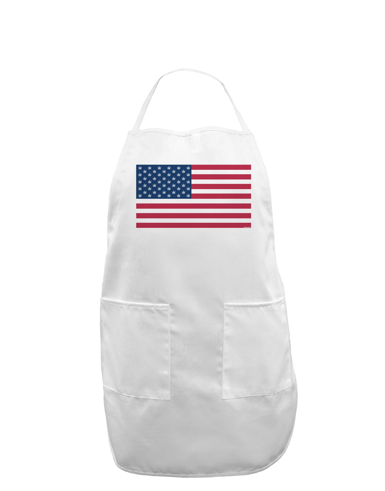 American Flag with Marijuana Leaf Design - Premium Adult Apron for Cooking, Grilling & Festive Celebrations