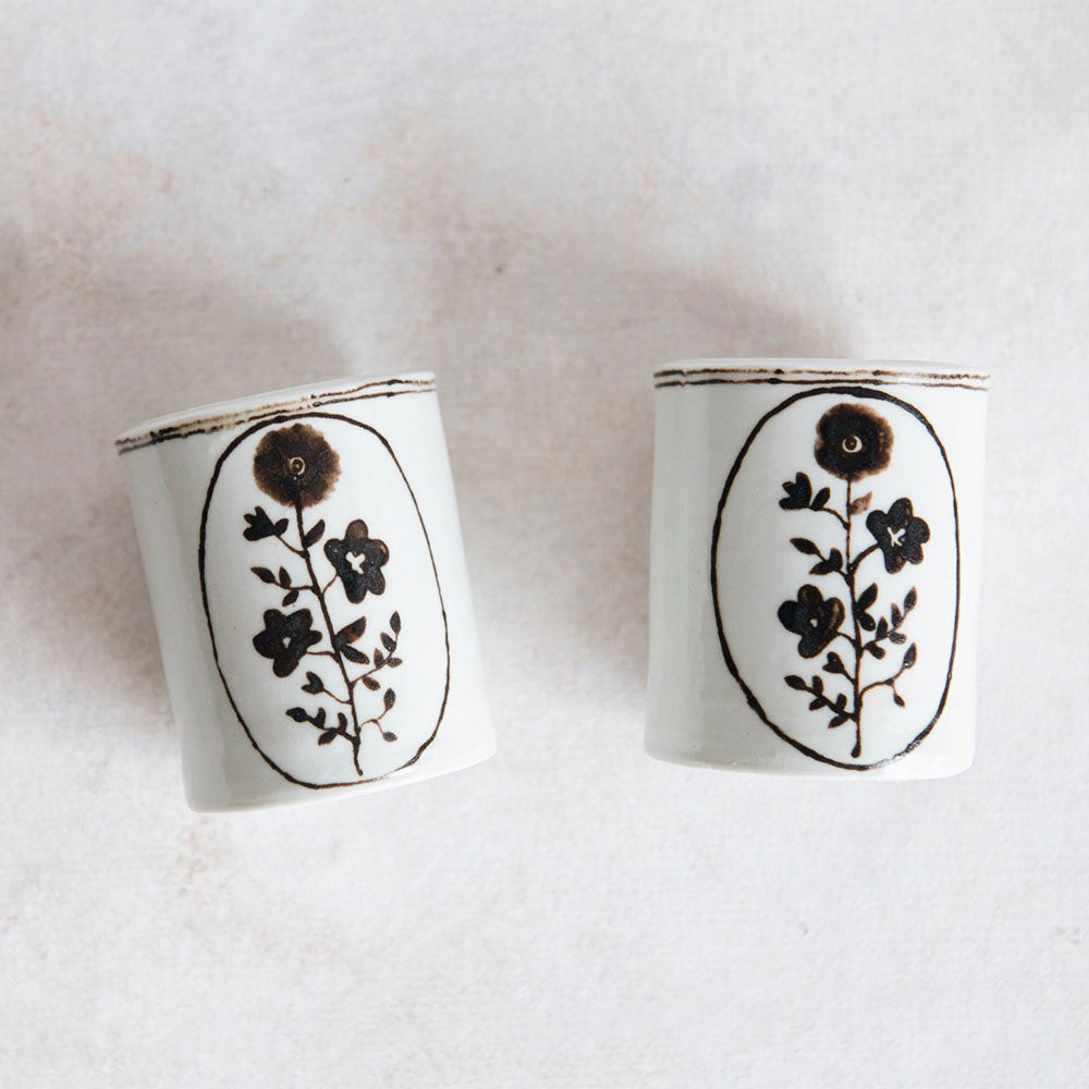 Hand Painted Porcelain Posy Vessel - Elegant Floral Decor for Home, Wedding Centerpiece & Gift Idea | Perfect for Tabletop, Mantel & Shelf Display