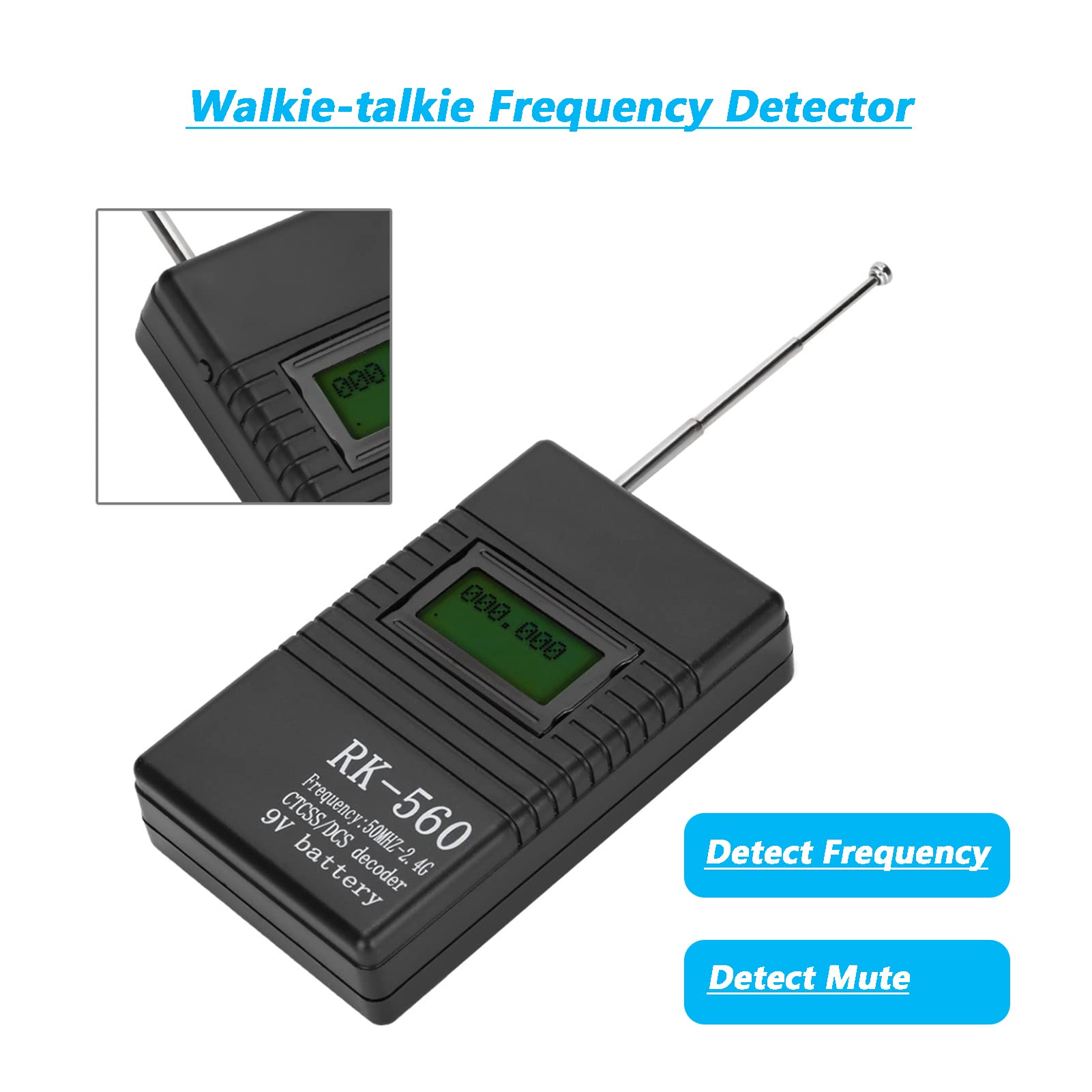 Richer-R RK560 Portable Frequency Counter Meter 50MHz-2.4GHz - Handheld Radio Frequency Tester for Two-Way Radios, Baofeng Walkie Talkies - Ideal for Ham Radio, CB Radio, and Wireless Communication Testing