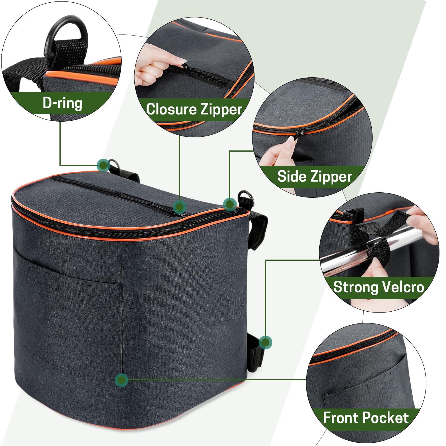 Portable Boat Trash Can - Waterproof Marine Garbage Bin for Boating, Sailing, Fishing & Camping | Reusable Storage Bag for Deck, Dock & RV Use