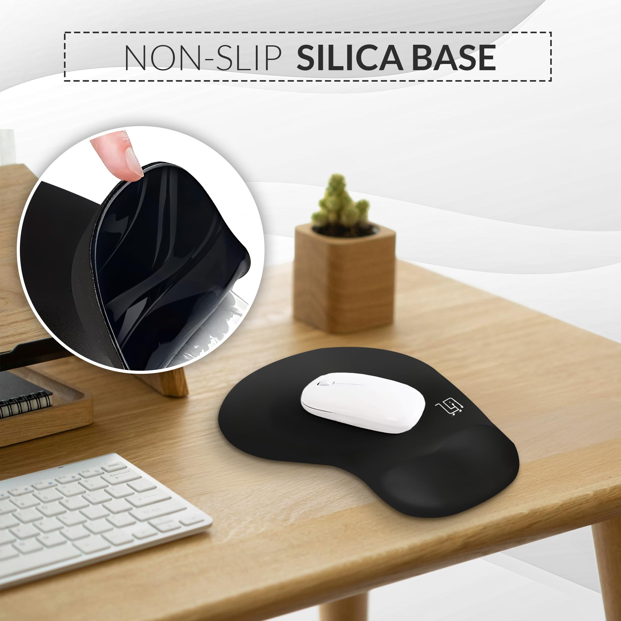 Premium Silk Gaming Mouse Pad with Ergonomic Wrist Rest - Ultra Smooth Surface for PC, Laptop & Office Use - Perfect Desk Mat for Gamers, Programmers & Daily Work