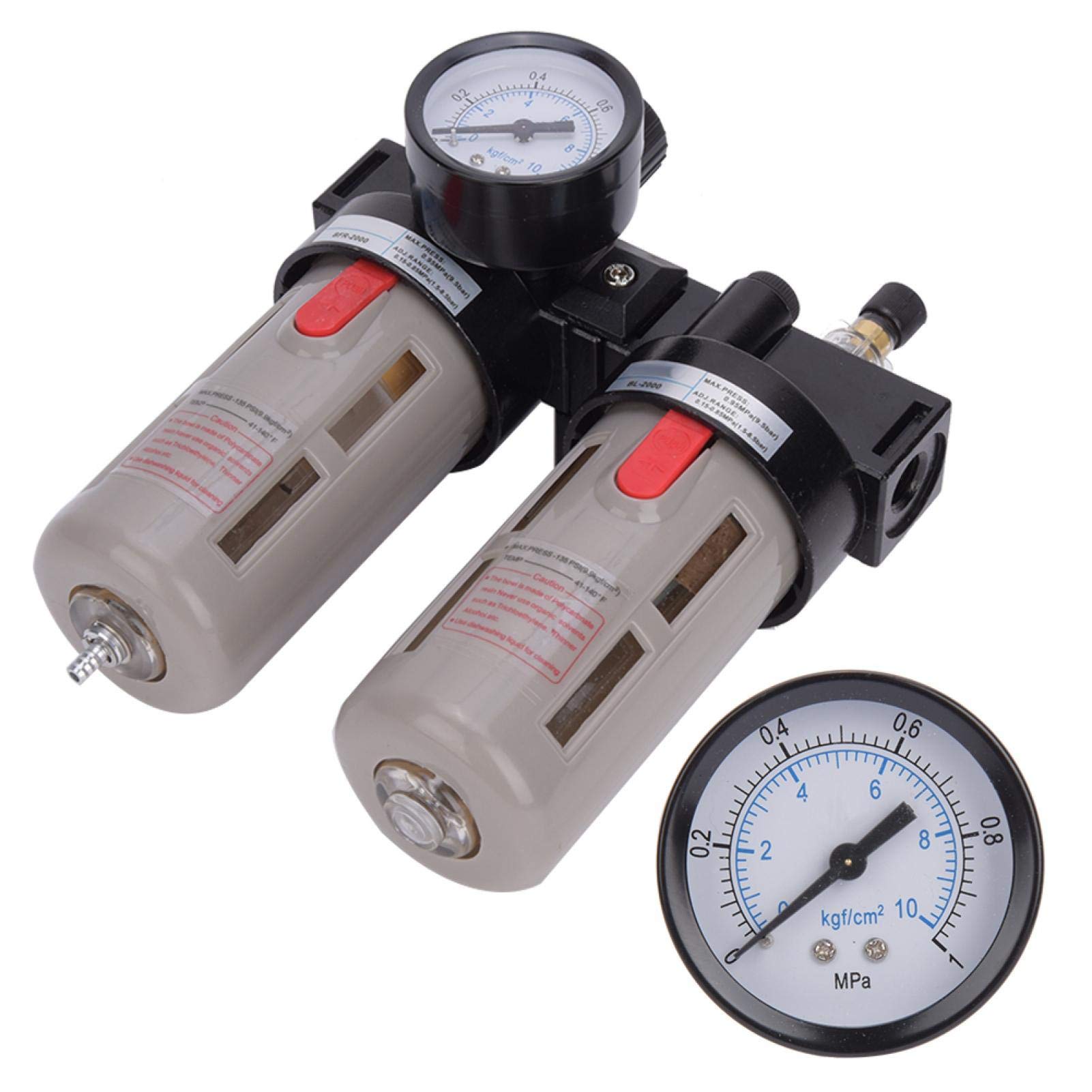 High-Quality PT1/4 Air Compressor Filter Kit with Gauge, Trap & Oil Water Regulator - Essential Air Pressure Tools for Workshop, Garage & DIY Projects