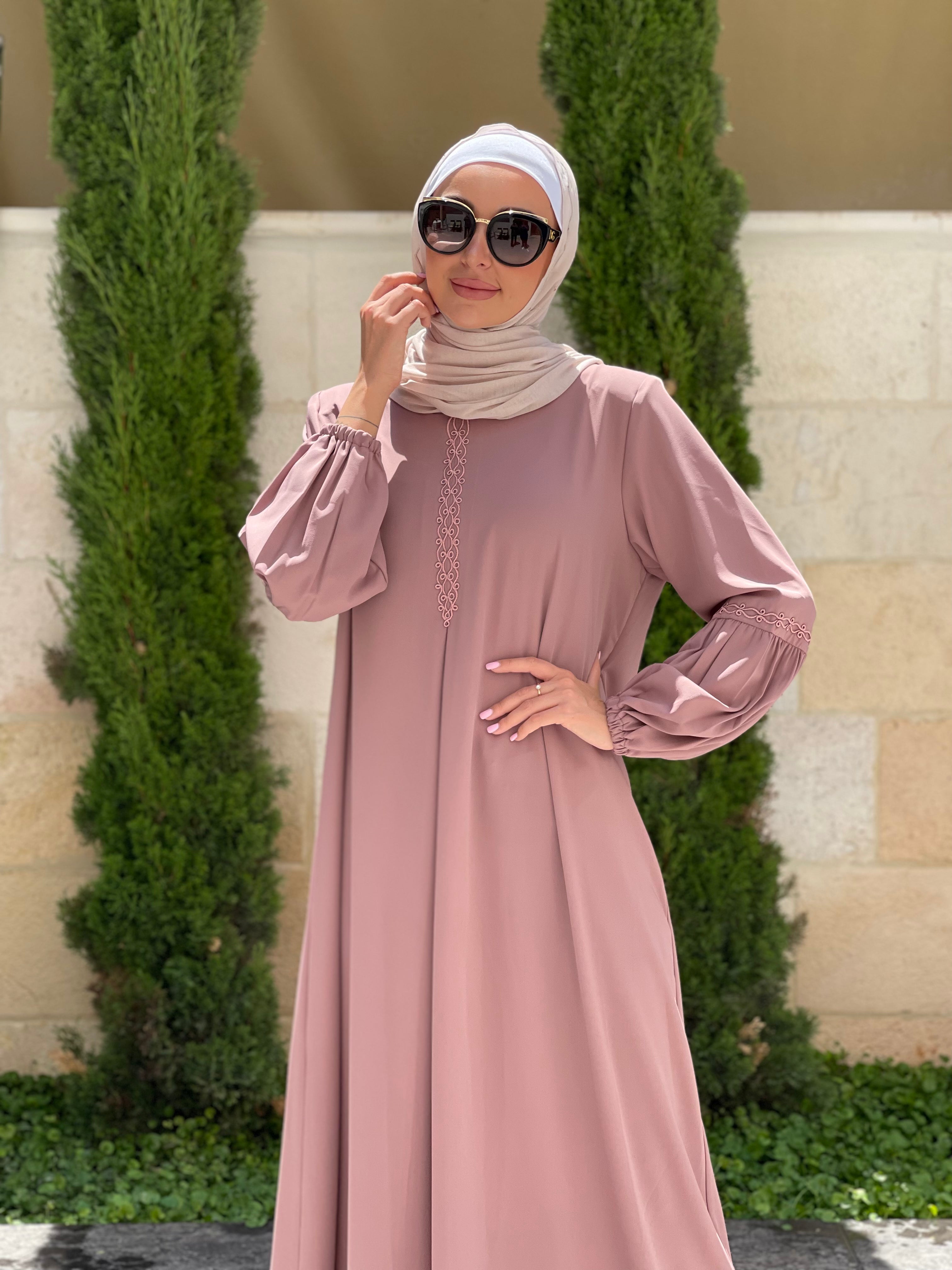 Elegant Colored Summer Abaya Dress - Lightweight & Breathable for Women - Perfect for Beach, Travel, and Casual Outings