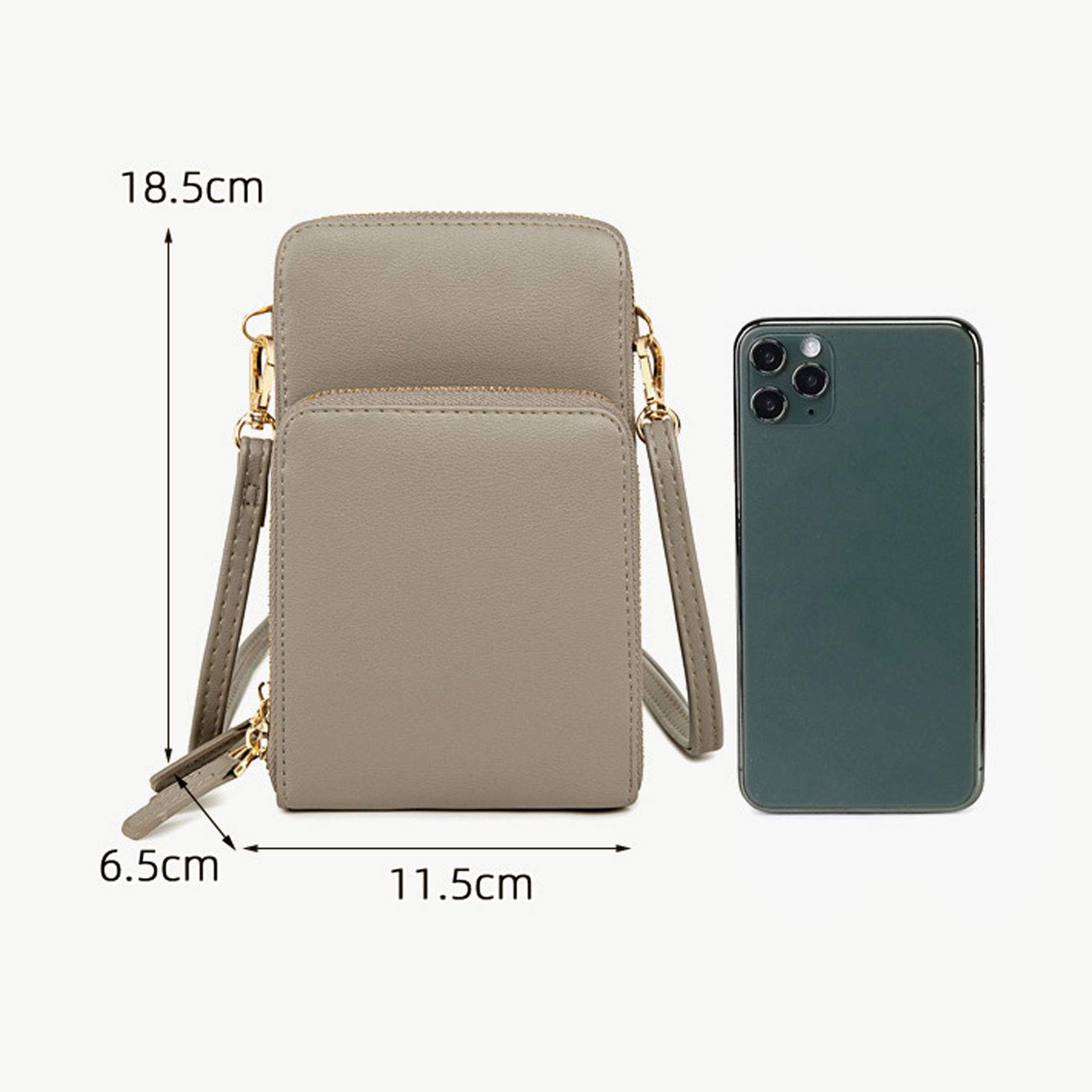 RFID Blocking Crossbody Phone Purse for Women - Touch Screen Accessible Shoulder Bag with Card Holder - Perfect for Travel, Shopping & Daily Use