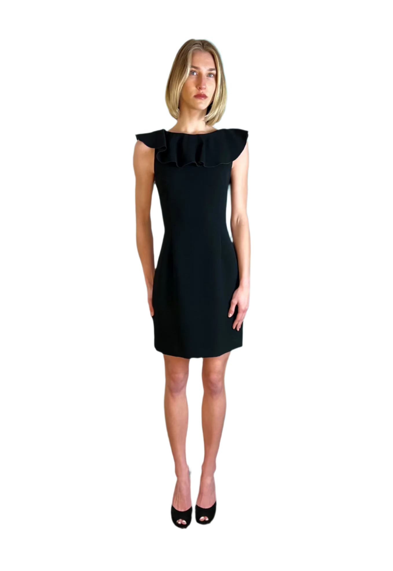 Deandrea Women's Black Dress - Elegant & Comfortable for Casual Wear, Office, and Evening Events