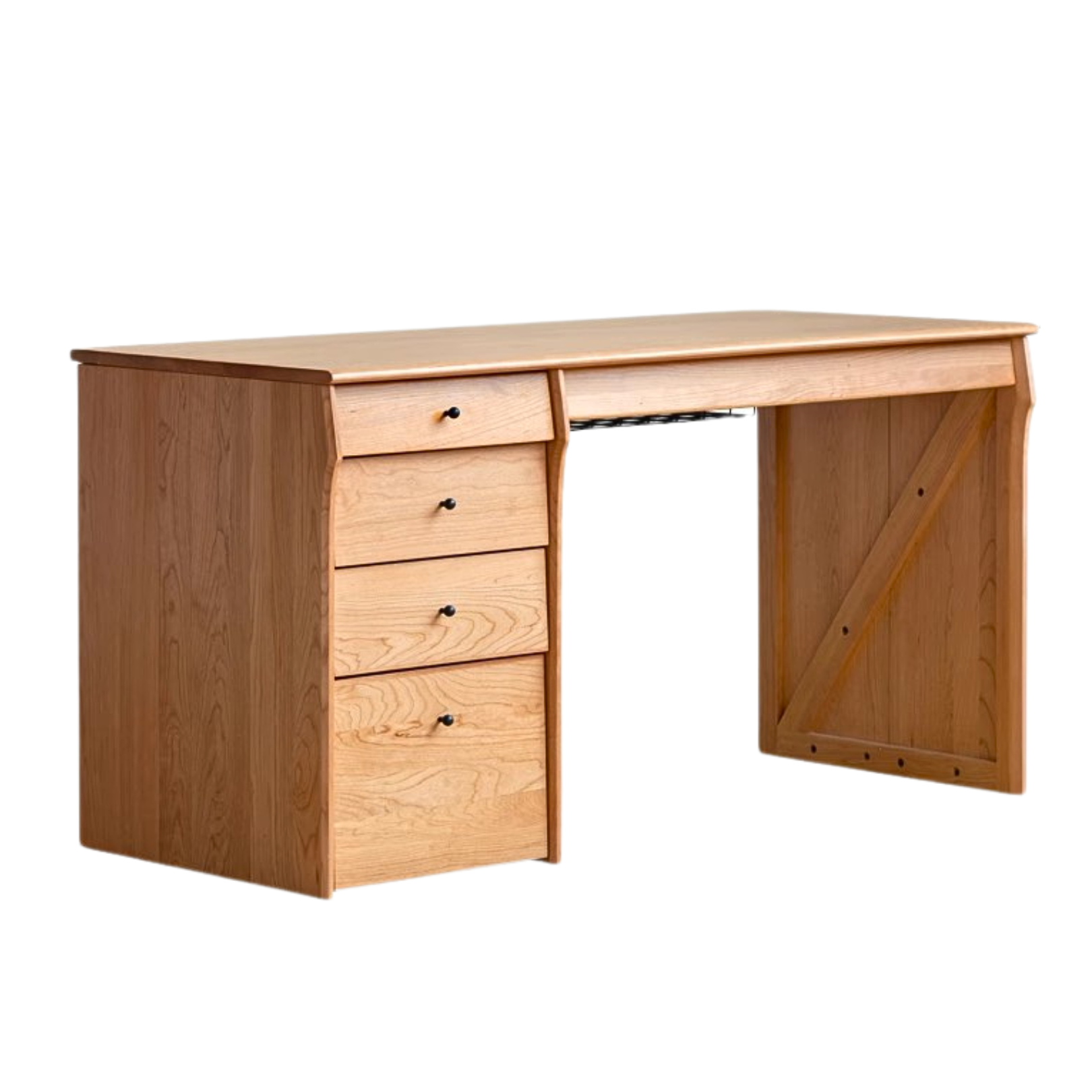 55.1x25.6x29.5 inch / 140x65x75сm / Cherry color /Cherry solid wood  desk