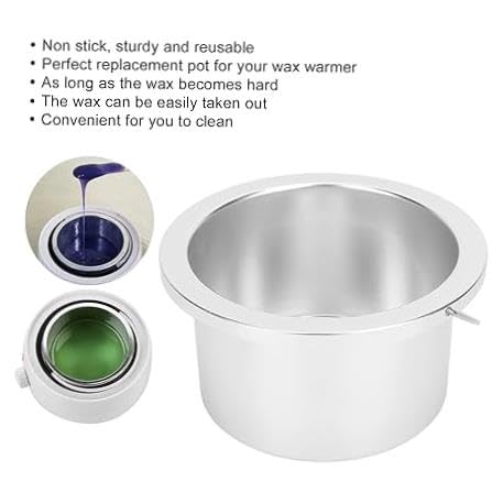 Electric Wax Warmer Pot - Portable Hair Removal Wax Heater for Paraffin Wax, Replacement Pot Size 1 - Perfect for Salon, Spa & At-Home Hair Removal Treatments