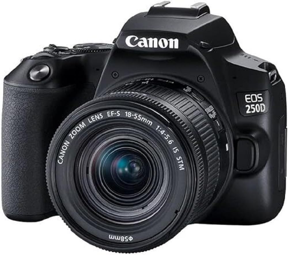 Canon EOS 250D DSLR Camera with EF-S 18-55mm f/4-5.6 IS STM Lens Kit - Perfect for Travel Photography, Vlogging & Beginner Photographers
