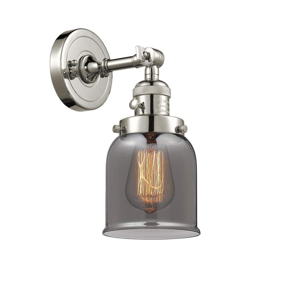 Innovations 203SW-PN-G53 Wall Sconce Light Fixture with High/Low/Off Switch in Polished Nickel Finish - Perfect for Bedroom, Hallway, and Living Room Lighting