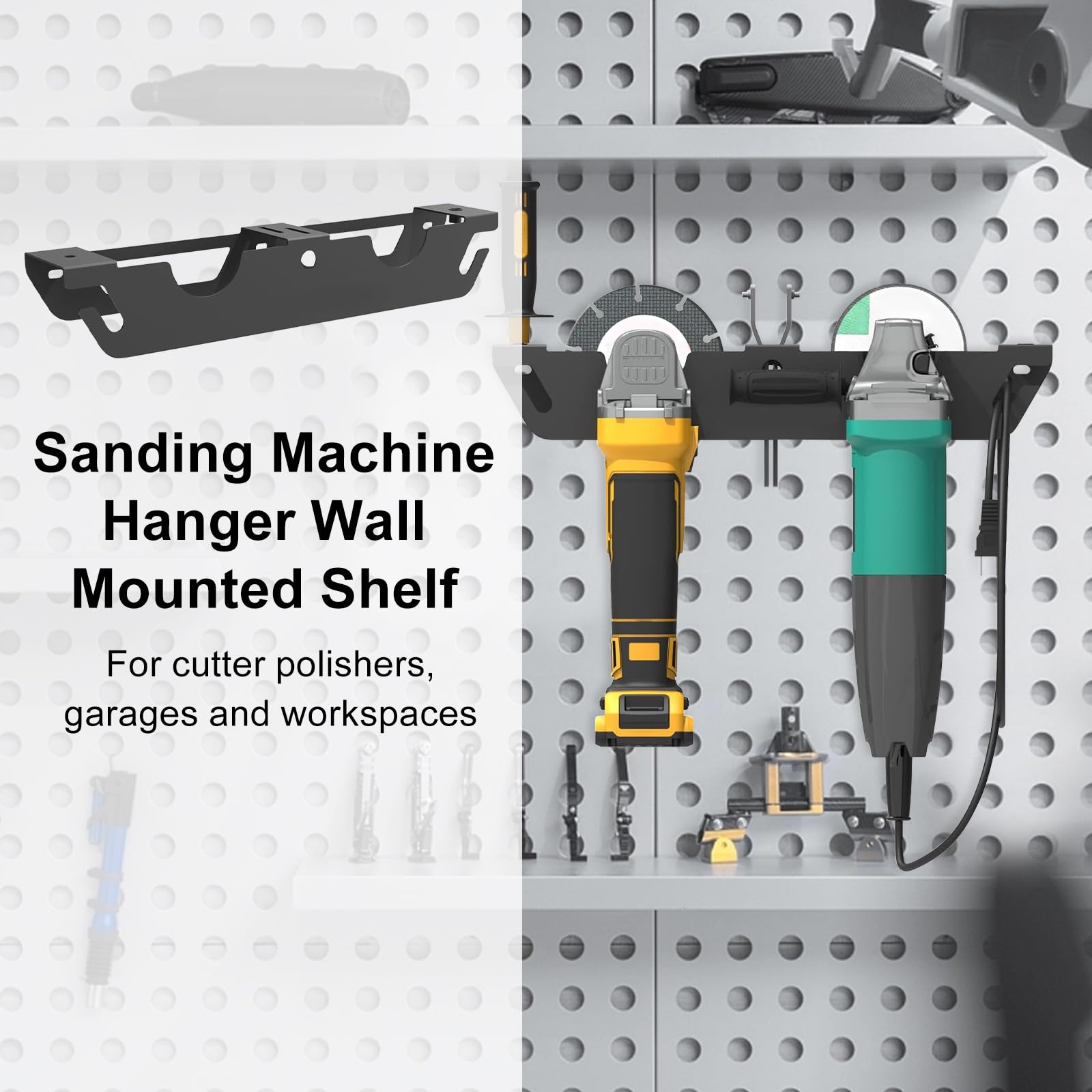 Fepinc Metal Angle Grinder Holder - Wall Mount Storage Rack for Power Tools | Workshop, Garage & Shed Organization | Durable Hand Tool Organizer for Angle Grinders | Perfect for DIY Projects & Home Improvement
