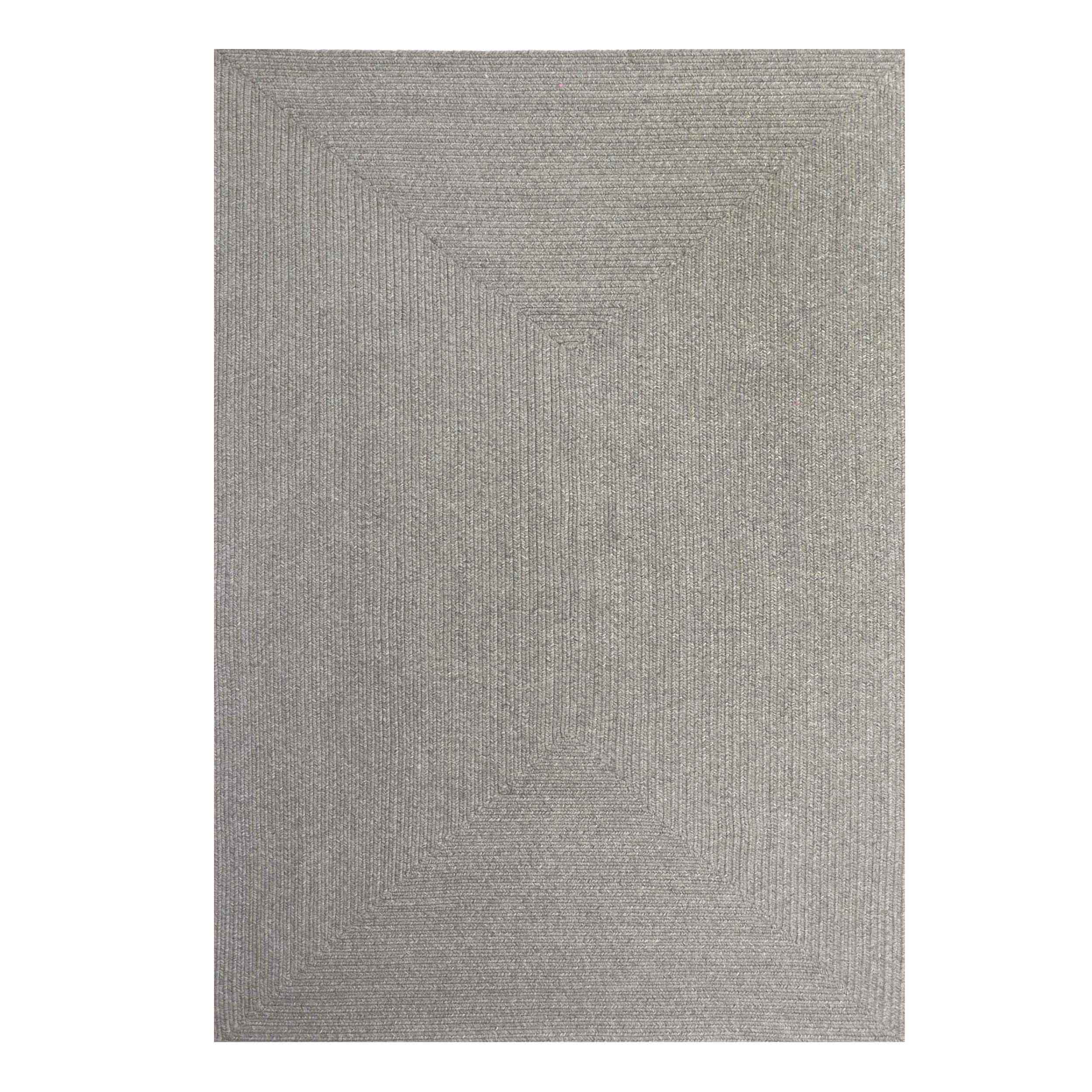 Bohemian Rectangle Braided Area Rug - Non-Slip Indoor Outdoor Rug for Living Room, Bedroom, Patio - Soft Woven Jute Natural Fiber Floor Mat for Home Decor