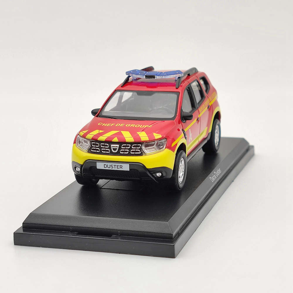 1/43 Scale Norev Dacia Duster 2020 Fire Chief Vehicle Diecast Model Car - Collector's Toy Gift for Adults & Kids - Perfect for Display, Play, and Firefighter Enthusiasts