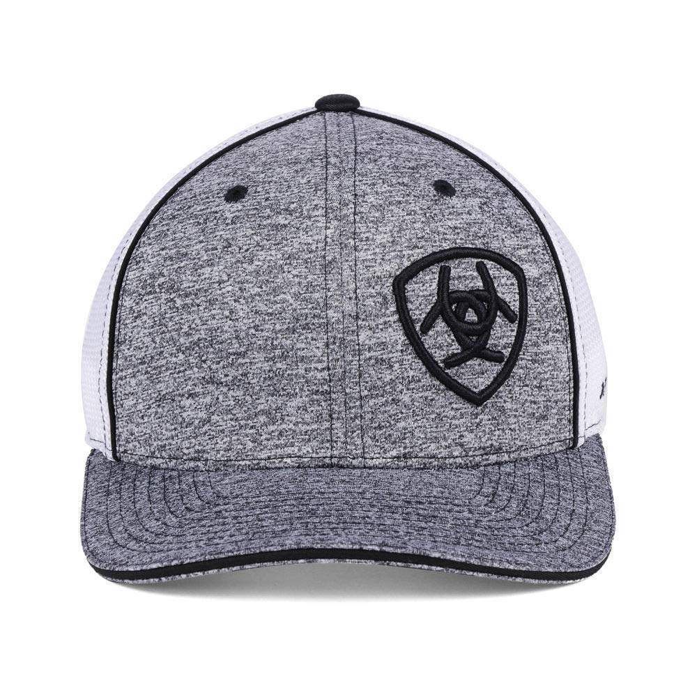 Ariat Men's Gray Heather Baseball Cap - Adjustable Cotton Hat for Outdoor, Sports & Casual Wear