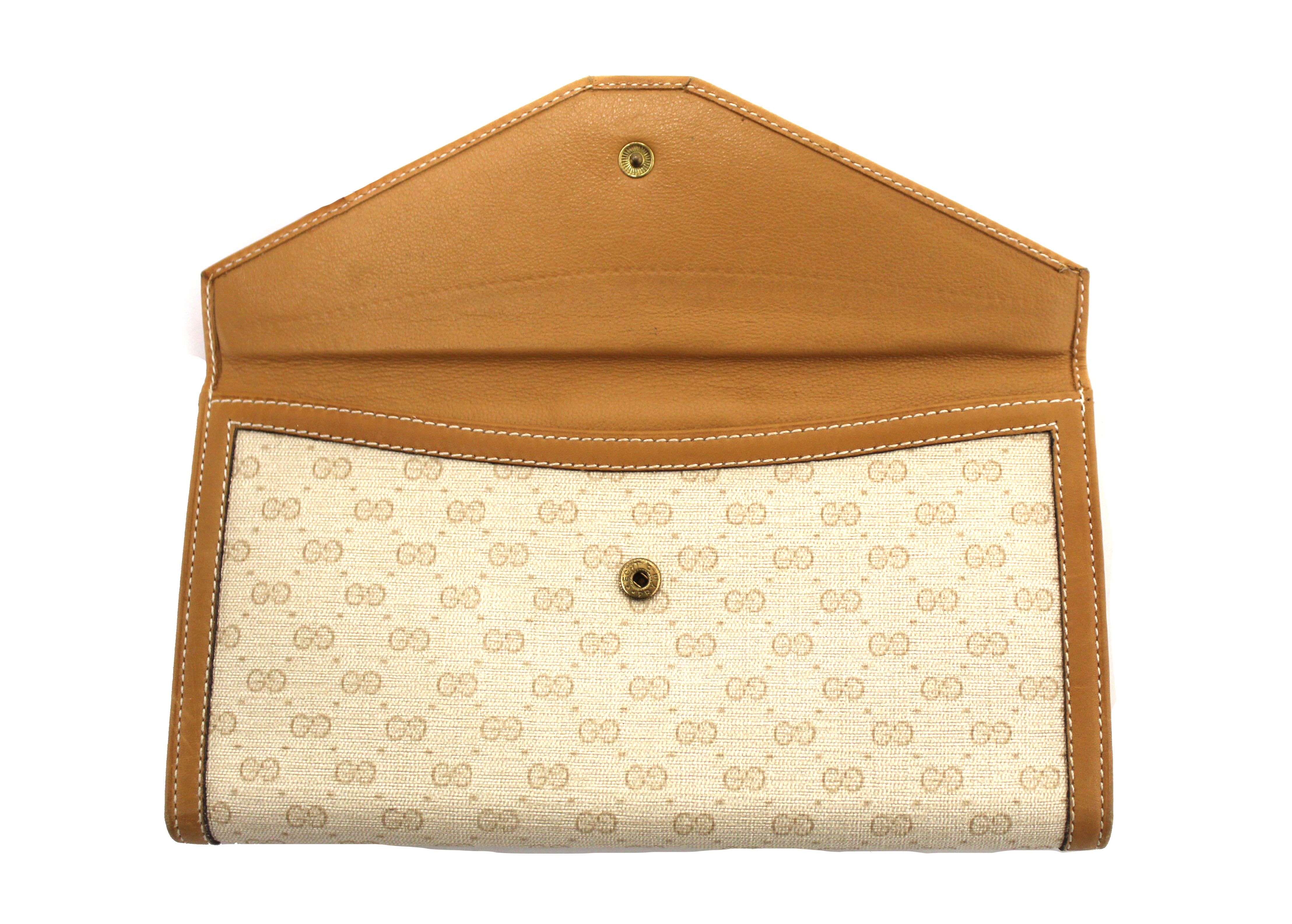 Authentic Gucci Vintage Beige Microguccissima Long Wallet for Women - Luxury Leather Bifold Wallet with Card Slots & Zipper Pocket - Perfect for Everyday Use, Travel & Gift Giving