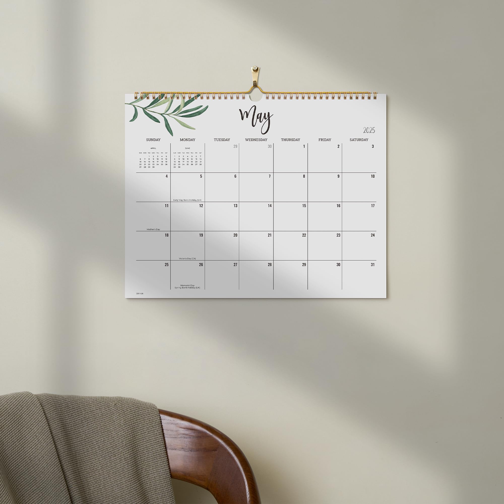 Cabbrix 2025-2026 Wall Calendar Planner - 17 Month Wire Bound Academic Calendar from March 2025 to June 2026 - Perfect for Home Schooling, Family Planning & Classroom Organization - 15 x 12 Inches Large Format Wall Hanger - Ideal for Home Office, School, Kitchen & Family Command Center