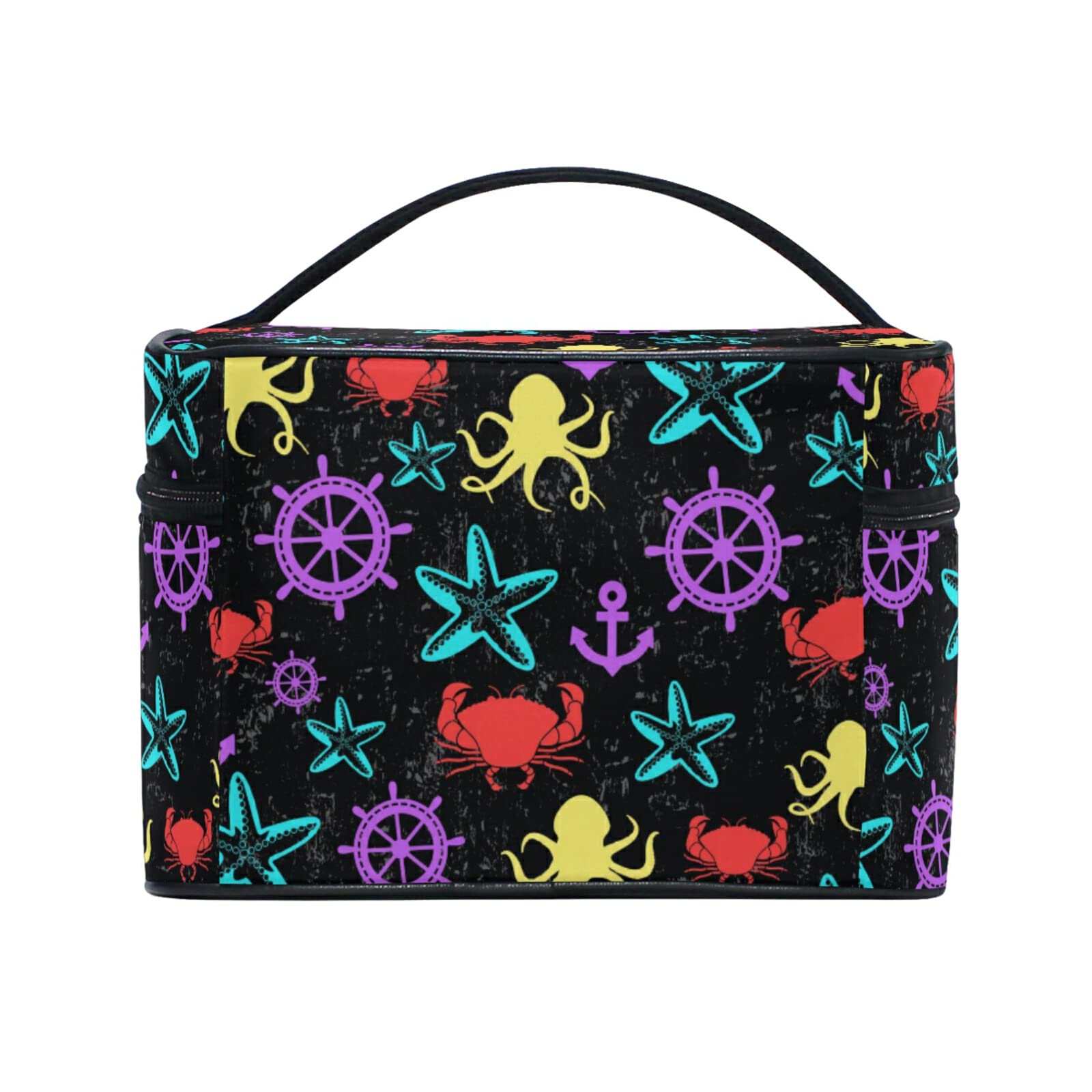 Stylish Sea Animal Octopus Crab Makeup Bag for Women - Waterproof Cosmetic & Toiletry Travel Organizer - Perfect for Beach Trips, Gym Essentials, and Daily Makeup Storage