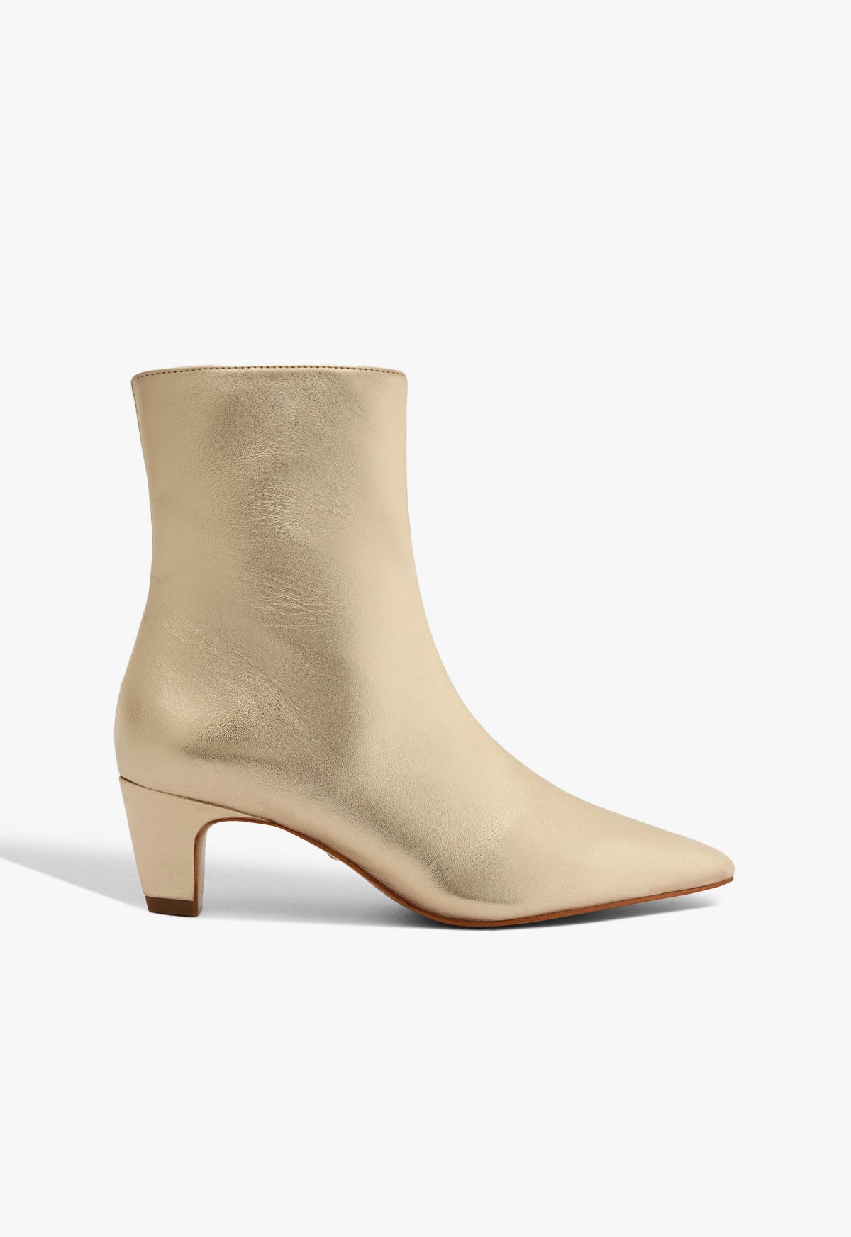Dellia Women's Metallic Ankle Boots - Stylish Chunky Heel Booties for Casual Outfits & Night Out