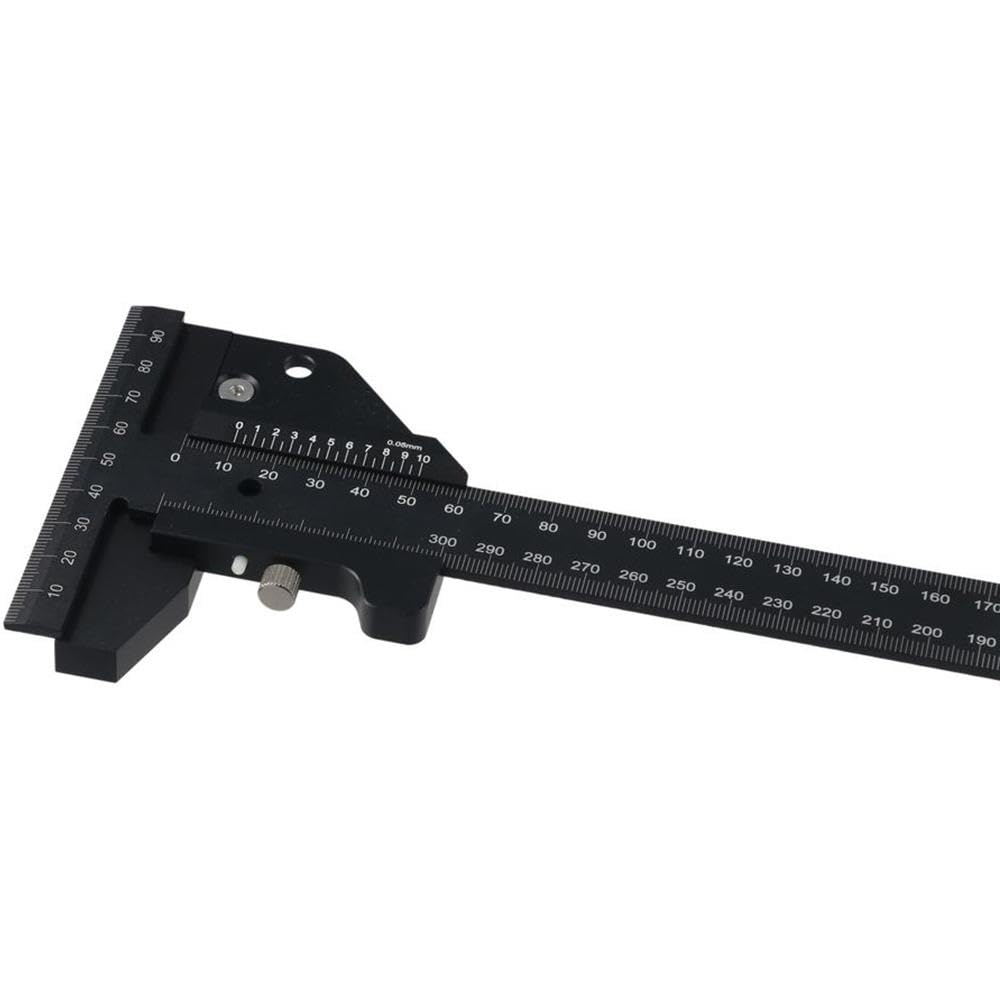 Professional 300mm Aluminum Steel Precision Marking Gauge Tool - Metric Sliding Measuring & Drawing Tool for Carpentry, Woodworking & DIY Projects