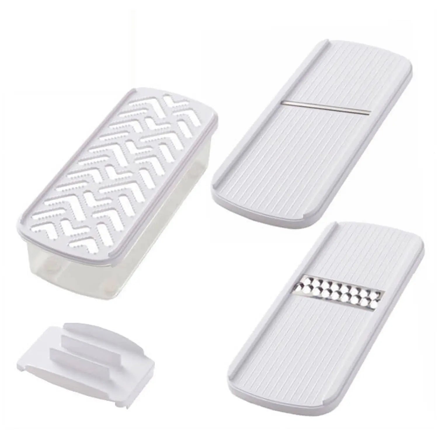 Kai Premium Stainless Steel Mandoline Slicer Set - 3-Piece Multi-Function Kitchen Tool for Slicing, Dicing & Julienning | Perfect for Salads, Meal Prep & Professional Cooking