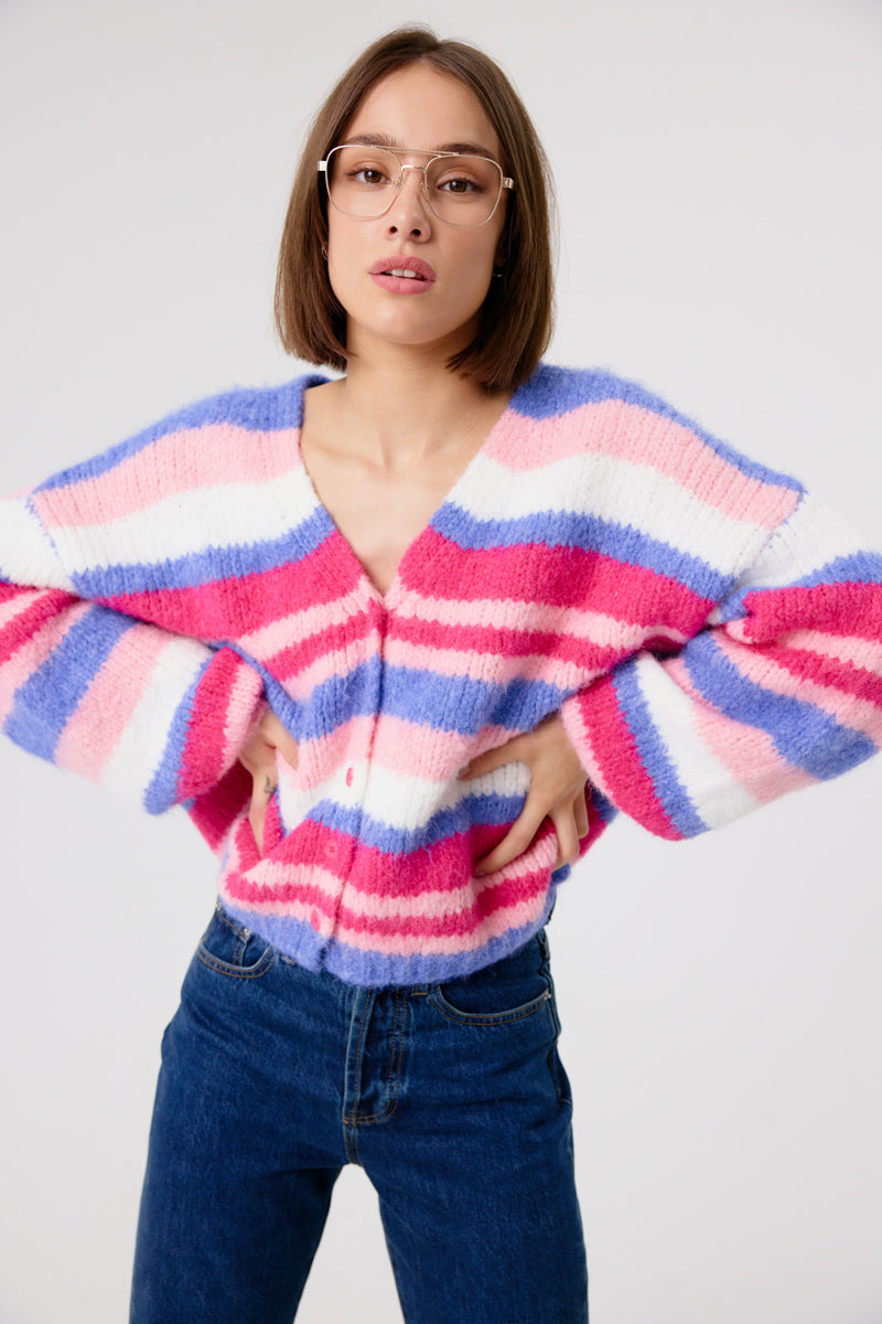 Dalva Women's Pink Cardigan Sweater - Soft Knit Open Front Long Sleeve Wrap Cover Up - Perfect for Office, Date Night & Fall Layering