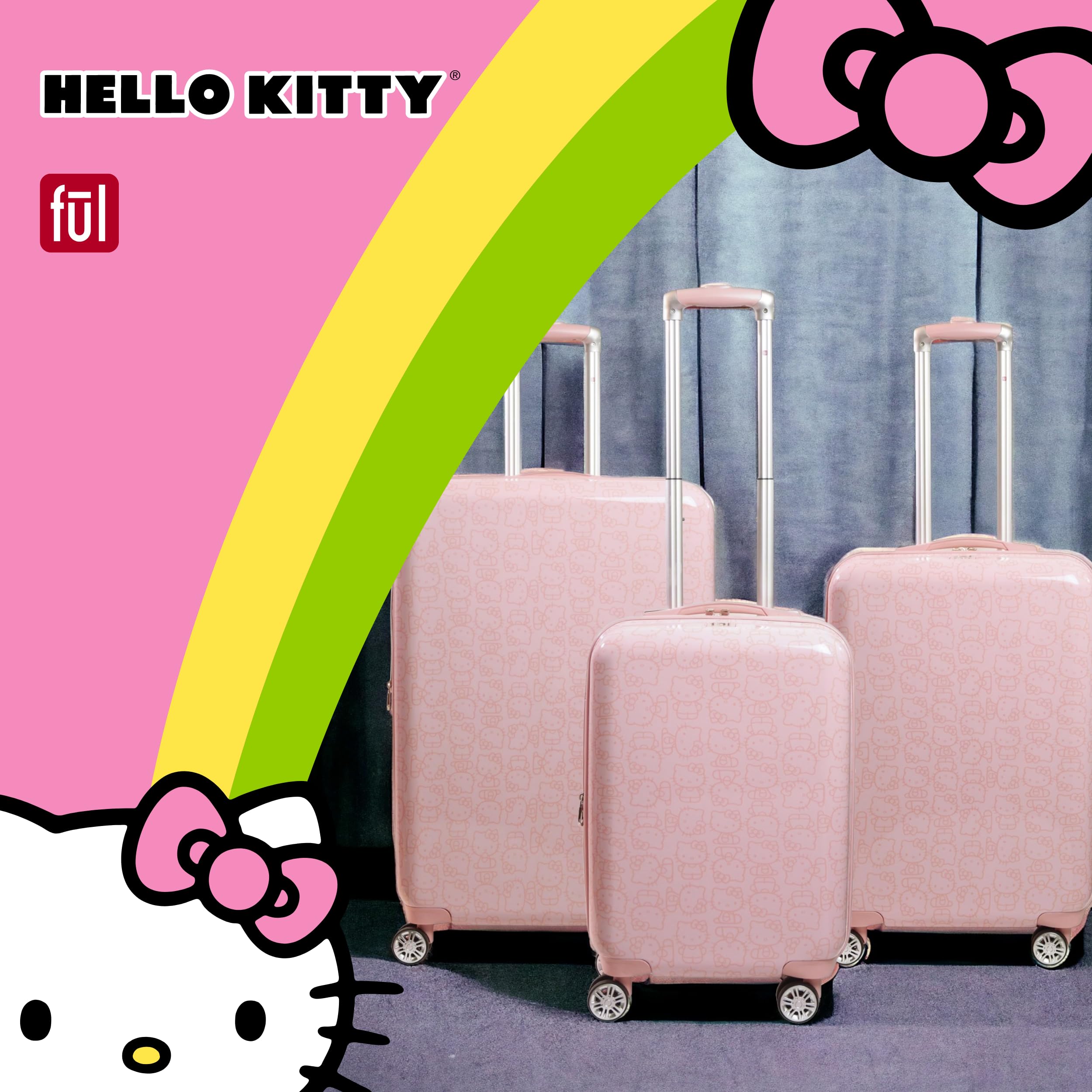 Hello Kitty Printed Hardshell Carry On Luggage 21