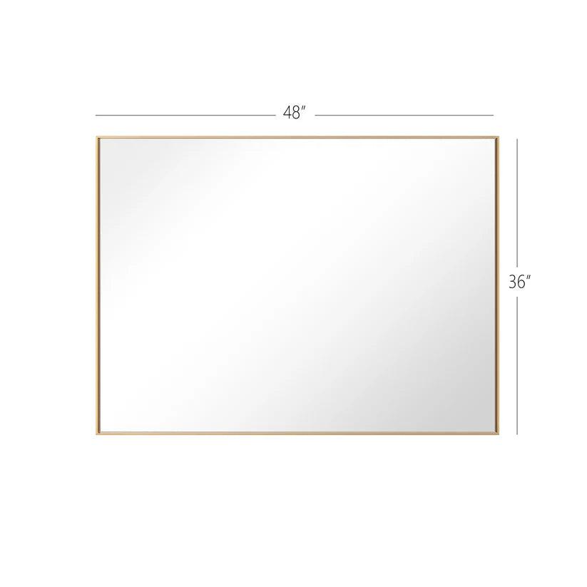 Sleek Modern Black Aluminum Framed Wall Mirror - Full Length Floor Mirror for Bedroom, Living Room & Entryway Decor