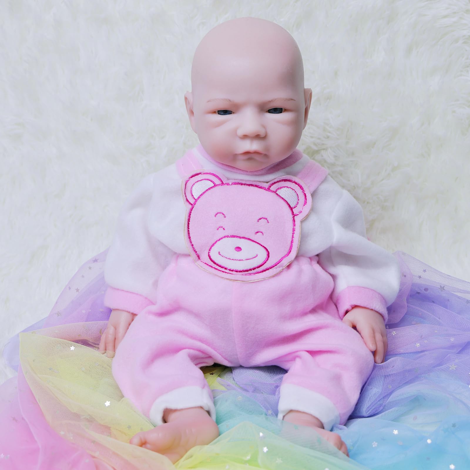 18 Inch Realistic Reborn Baby Doll - Platinum Silicone Full Body, Open Eyes, Perfect Christmas & Birthday Gift for Girls Age 3+ | Lifelike Playtime Companion, Nursery Decoration, Photography Prop
