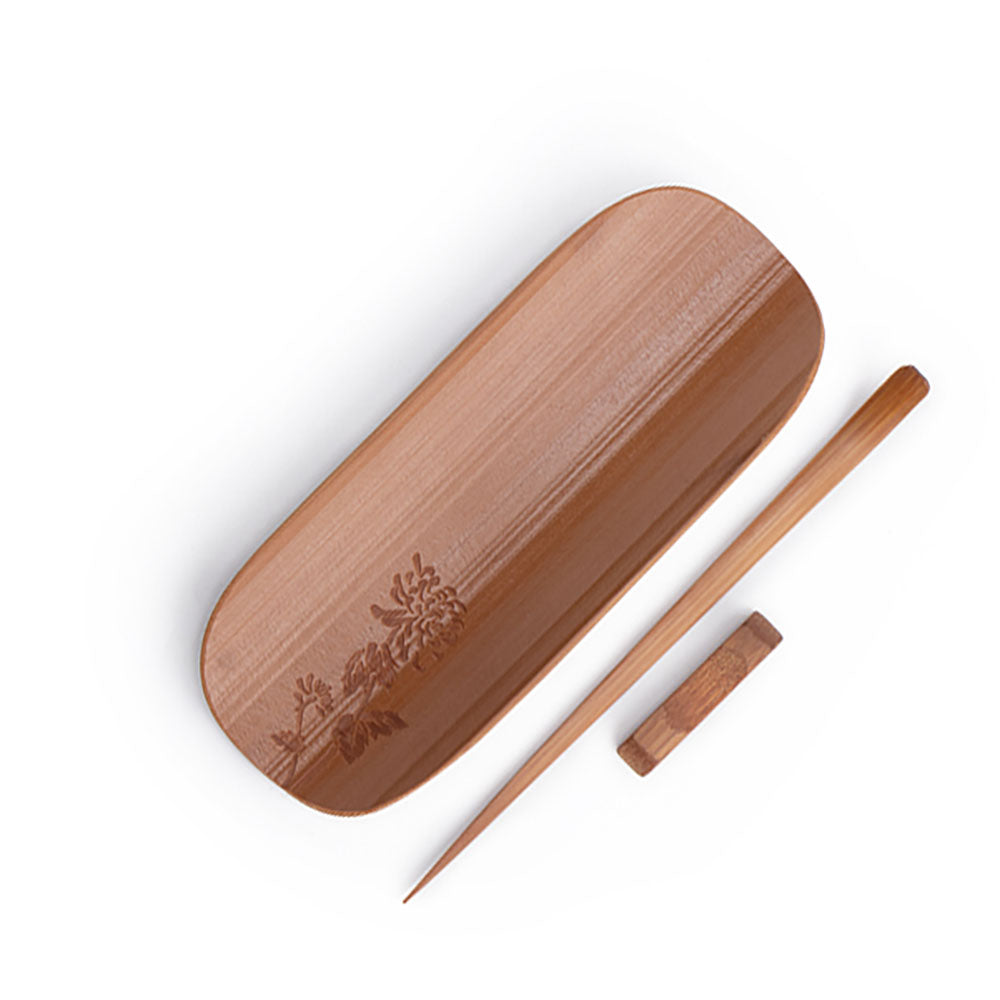 Premium Bamboo Tea Scoop & Tea Needle Set - Handcrafted Tea Accessories for Gongfu Cha & Loose Leaf Tea Brewing - Perfect for Tea Ceremony, Home Tea Party & Relaxation