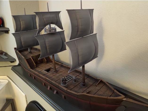 The Galleon Game Board - Epic Pirate Ship Set for D&D Terrain & Tabletop RPGs | Perfect for Naval Battles, Adventure Campaigns & Fantasy Gaming