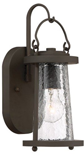 Minka Lavery 71221-143 Haverford Grove Outdoor Wall Lantern - 1-Light Exterior Sconce, Oil Rubbed Bronze Finish, 100W Weatherproof Lighting for Porch, Patio & Entryway