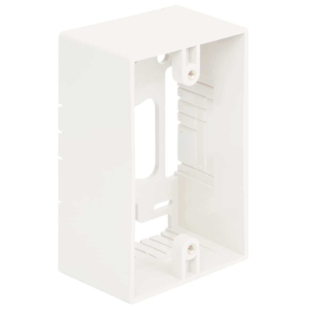 Single Gang White ICC Mounting Box - Electrical Outlet Enclosure for Home & Office Wiring | Perfect for DIY Projects & Professional Installations