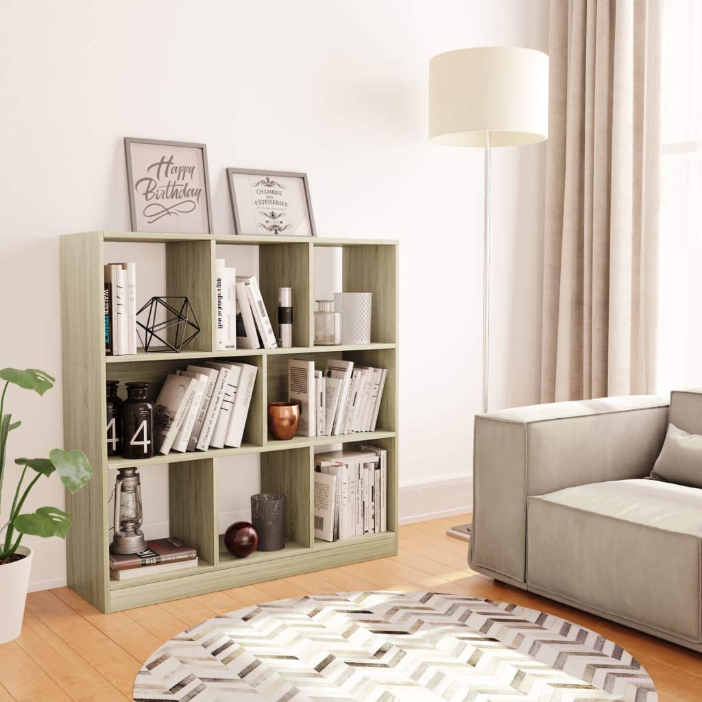 Modern Bookcase with 8 Compartments - Freestanding Display Shelf, Room Divider & Decorative Storage Unit for Living Room, Office, Bedroom & Library - Perfect for Organizing Books, Displaying Decor & Creating Stylish Room Partitions