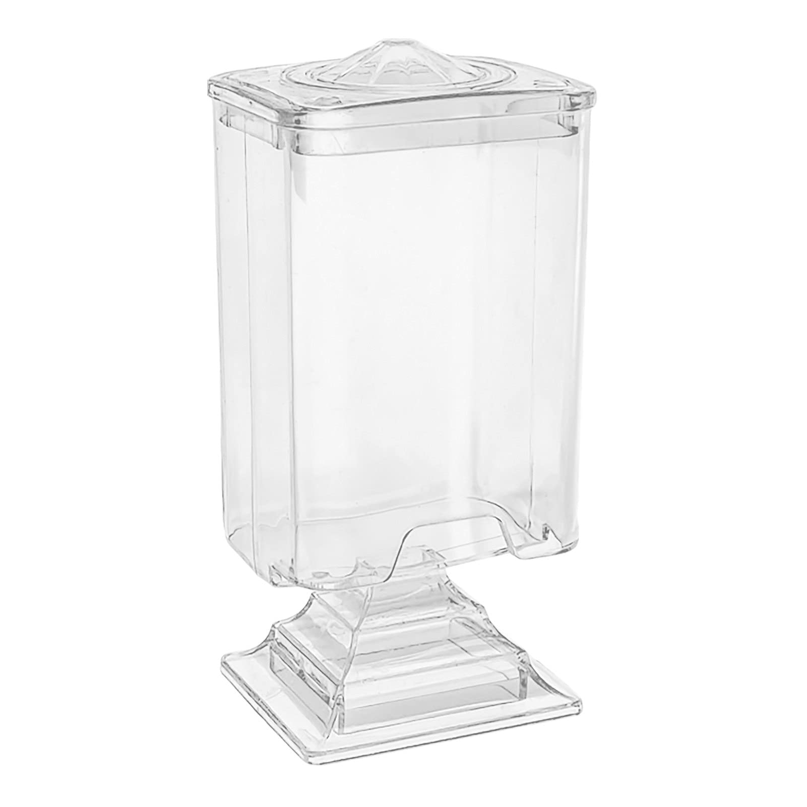 Clear Plastic Cotton Pad Dispenser Box - Transparent Makeup Organizer for Dressing Table, Bedroom & Bathroom | Stylish Storage for Cotton Pads, Beauty Essentials & Home Organization