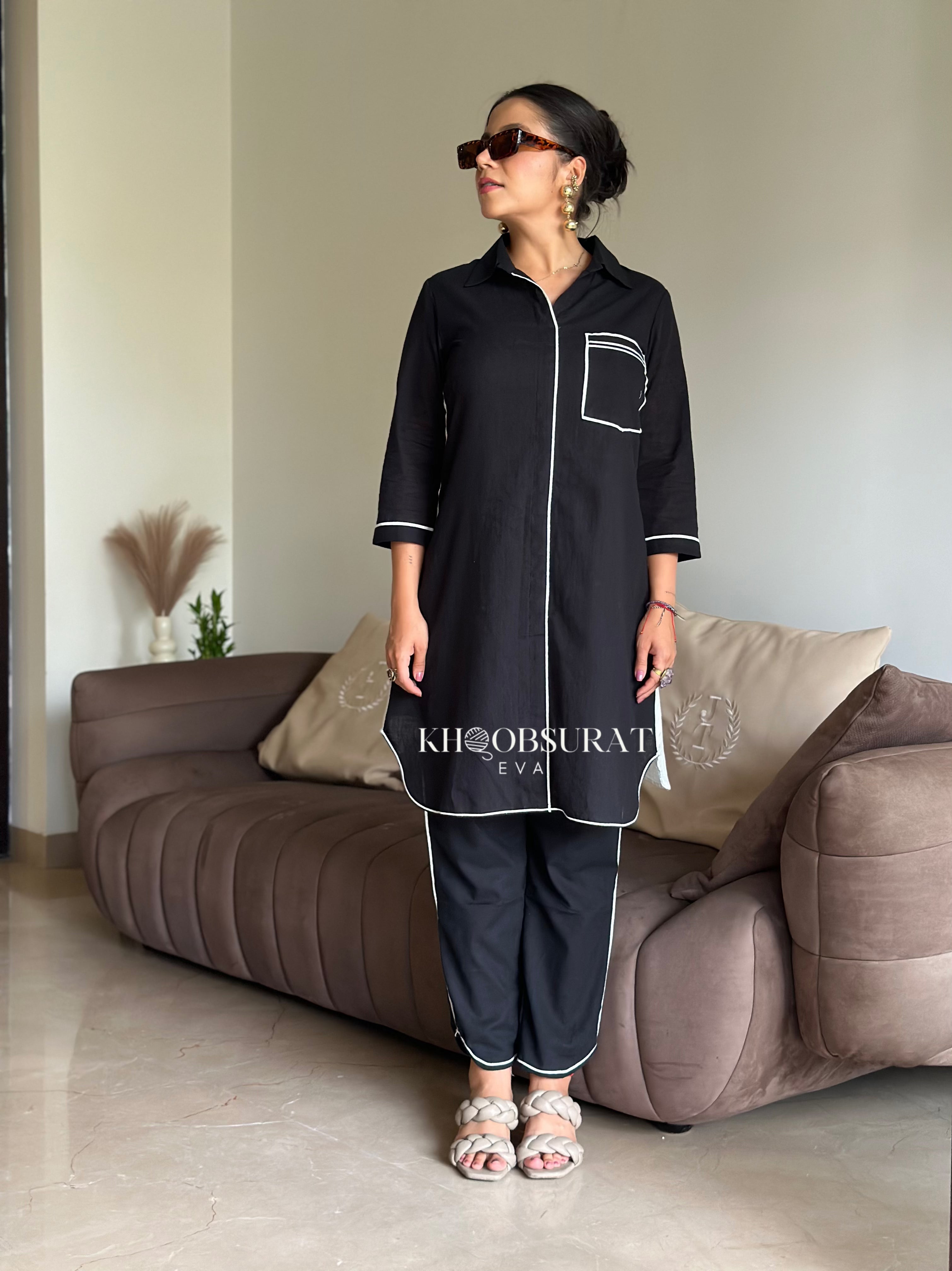 Stylish Black Coord Set for Women - Trendy Outfit for Cosplay, Anime Conventions & Casual Wear