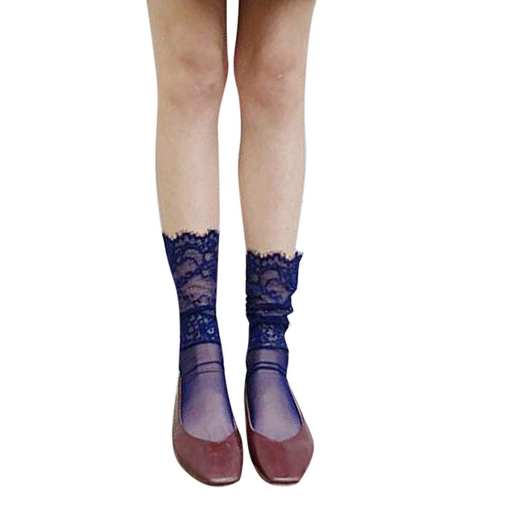 Breathable Women's Summer Lace Bow Socks - Cute & Comfortable Stockings for Casual Wear, Office, and Daily Outfits