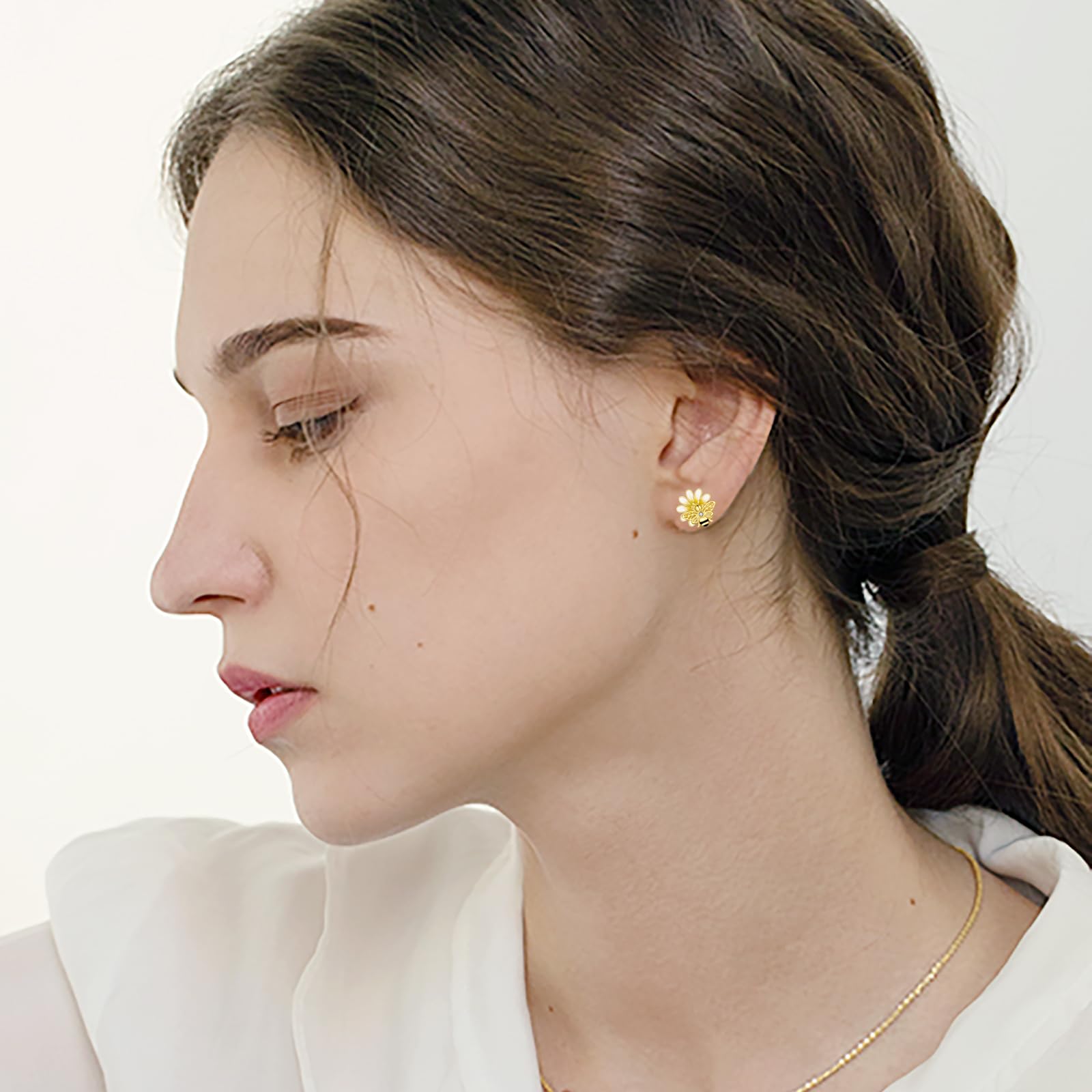 Sterling Silver Animal Stud Earrings - Penguin, Paw Print, Panda, Dinosaur, Octopus, Axolotl, Cow, Fox, Cat, Bee, Pig, Rabbit | Cute & Dainty Jewelry for Women | Perfect for Everyday Wear, Gifts & Animal Lovers