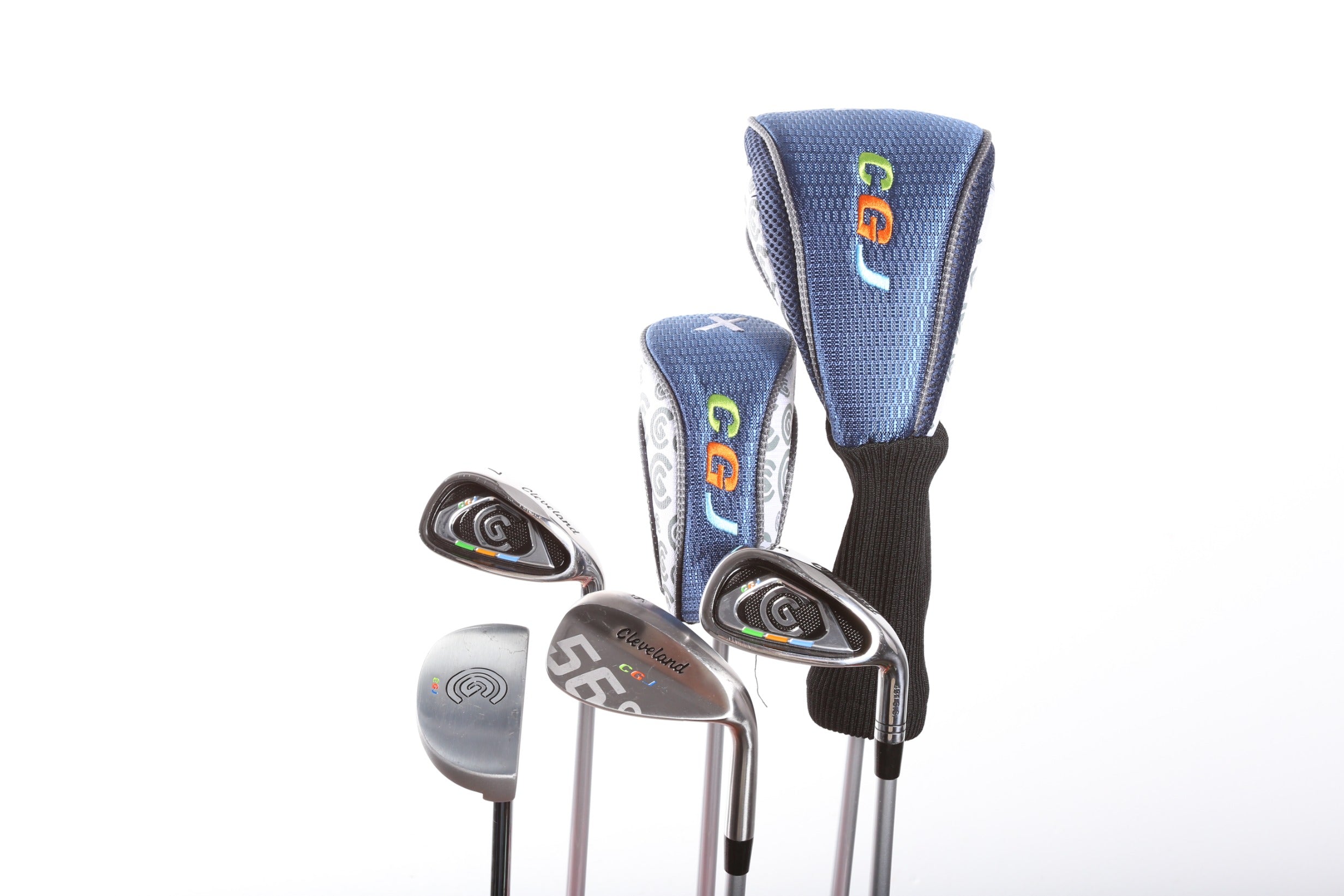 Cleveland CGJ Medium Driver Golf Club Set for Youth - Right Handed (RH) with HY, 7I, 9I, SW & Putter | Perfect for Junior Golf Training & Tournaments