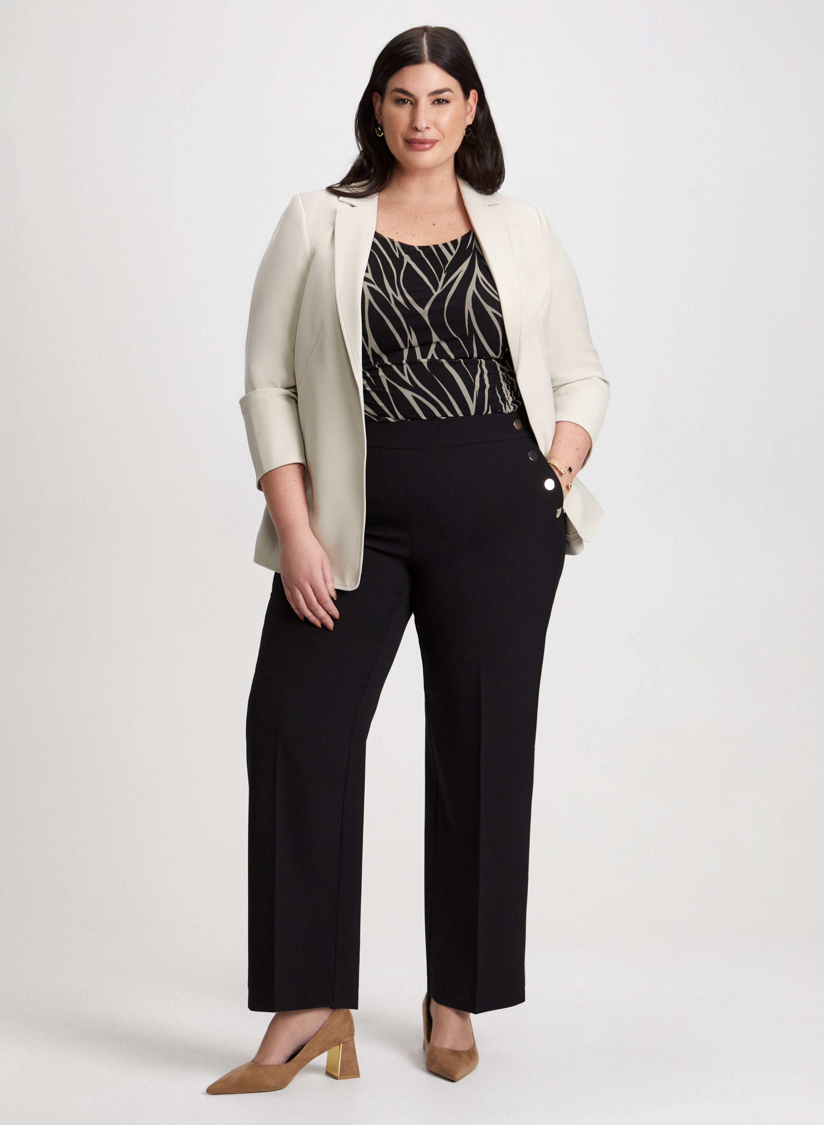 Stylish Boyfriend Blazer & Modern Fit Pants Set for Women - Office Wear, Business Casual & Date Night Outfits