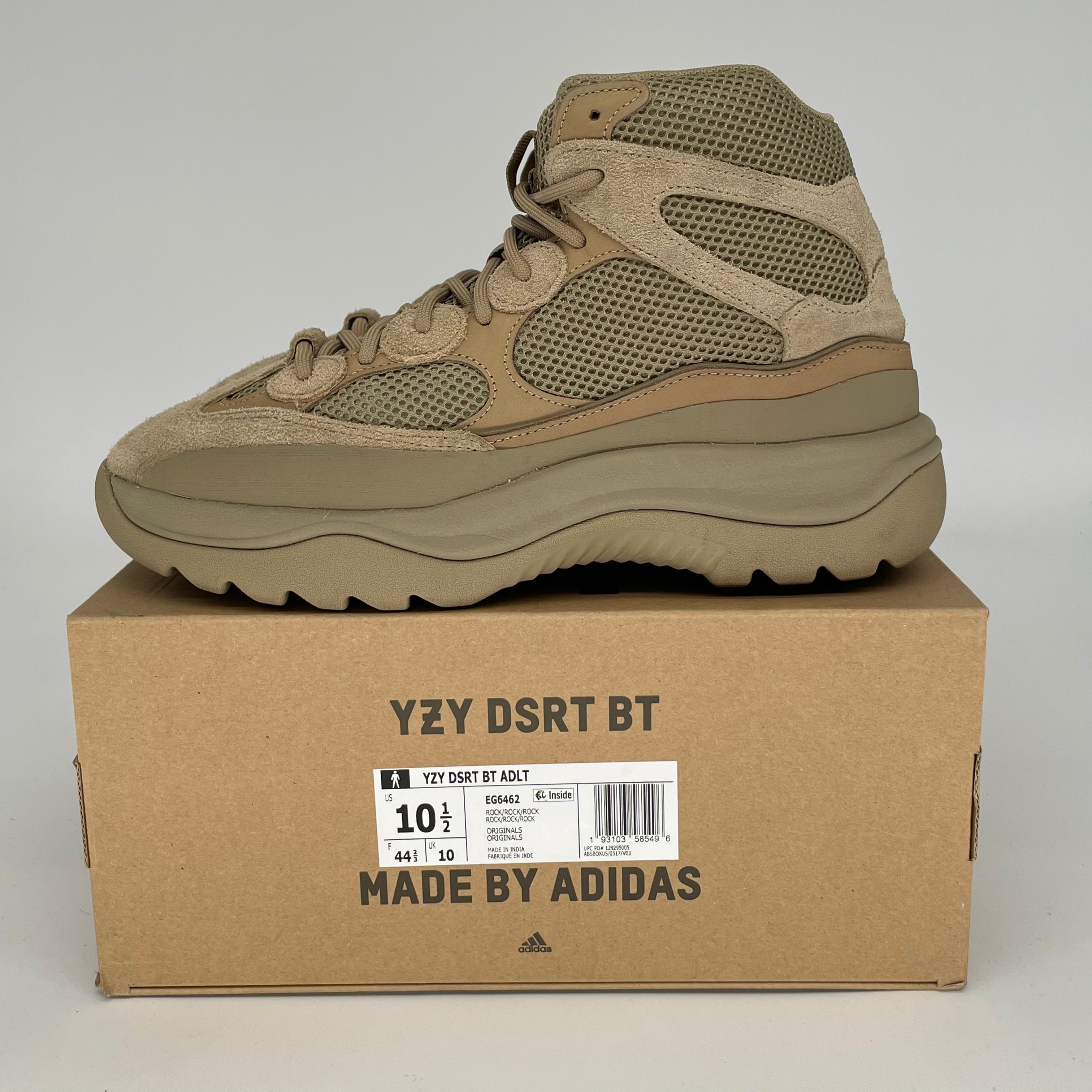 Adidas Yeezy Desert Boot Rock - Men's Size 10.5 / Women's 12W (Style EG6462) - Stylish & Comfortable Hiking Shoes for Outdoor Adventures & Urban Fashion