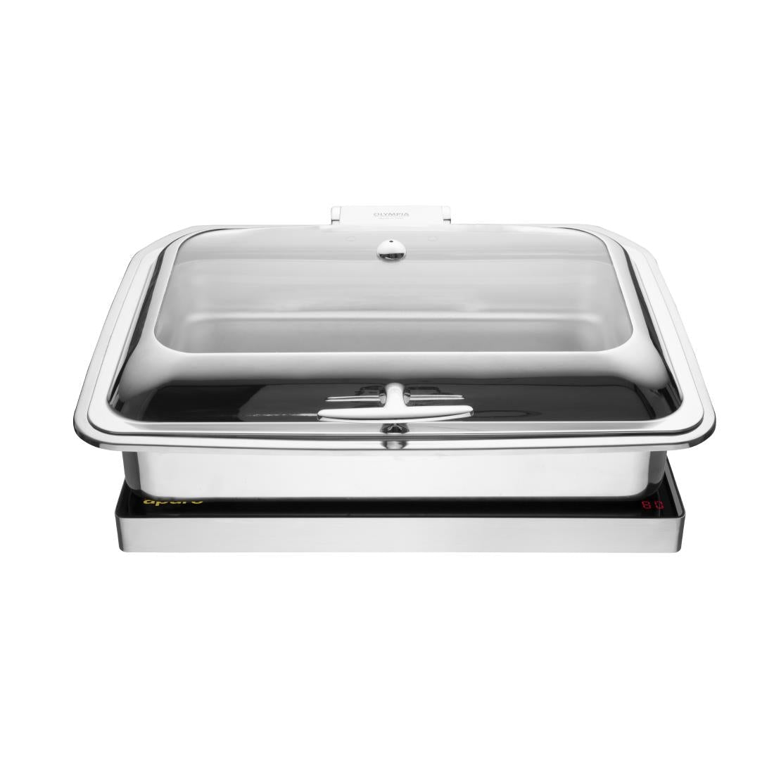 Apuro Large Induction Food Warmer - 3-Tier Buffet Server with Adjustable Temperature Control - Perfect for Restaurants, Catering & Home Entertaining