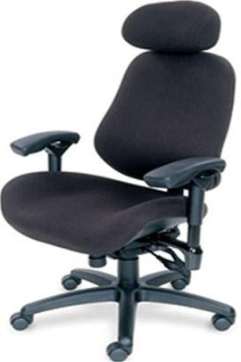 ErgoGenesis I3504 Black Staccato Office Chair with Neck Roll - Heavy Duty Ergonomic Desk Chair for Long Hours Sitting, Perfect for Home Office, Gaming, and Workspace Comfort