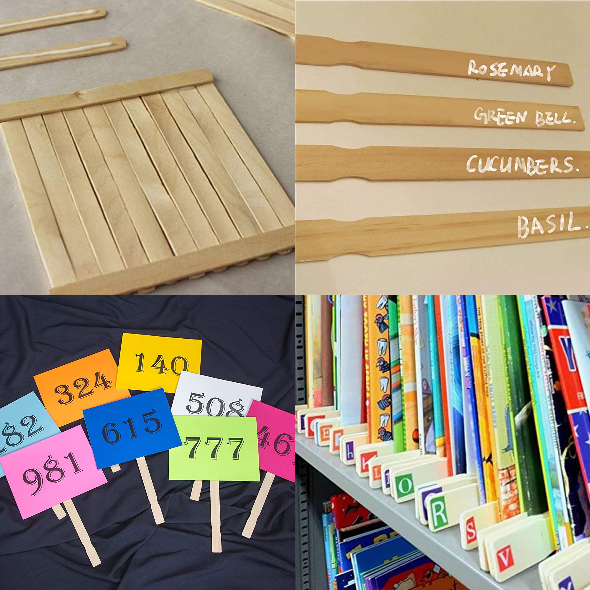 Bamboo Paint Stir Sticks - 10 Inch Wooden Stirrers for Resin, Crafts, and DIY Projects - Ideal for Mixing Paint, Epoxy, and Garden Markers (1000 pcs) - Perfect for Artists, Crafters, and Home Improvement