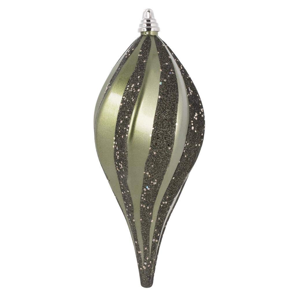 Vickerman 8-Inch Wrought Iron Glitter Swirl Drop Christmas Tree Ornament - Elegant Holiday Decor for Xmas Tree, Home, Office & Party Decoration