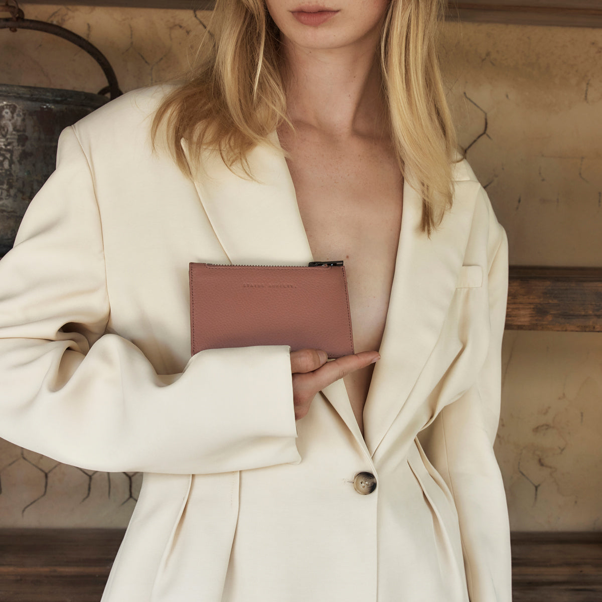 Stylish Dusty Rose RFID Blocking Wallet - Slim Minimalist Design for Women | Perfect for Travel, Shopping & Everyday Use