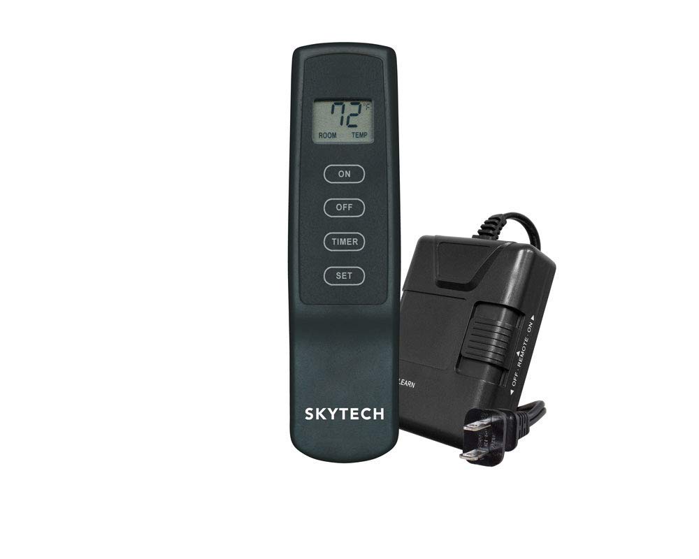 SkyTech SKY-1420T/LCD-A Fireplace Remote Control - Black | Compatible with Electric Fireplaces | Easy Temperature & Flame Adjustment for Cozy Home Ambiance