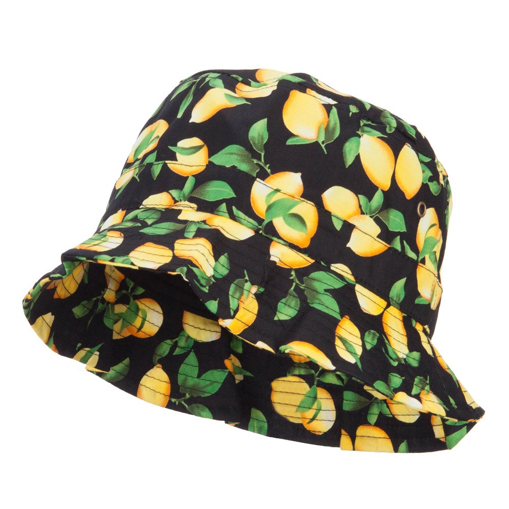 Jeanne Simmons Women's Fruit Print Bucket Hat - Summer Beach Sun Hat for Women, Outdoor Travel, Gardening & Fashion Accessories