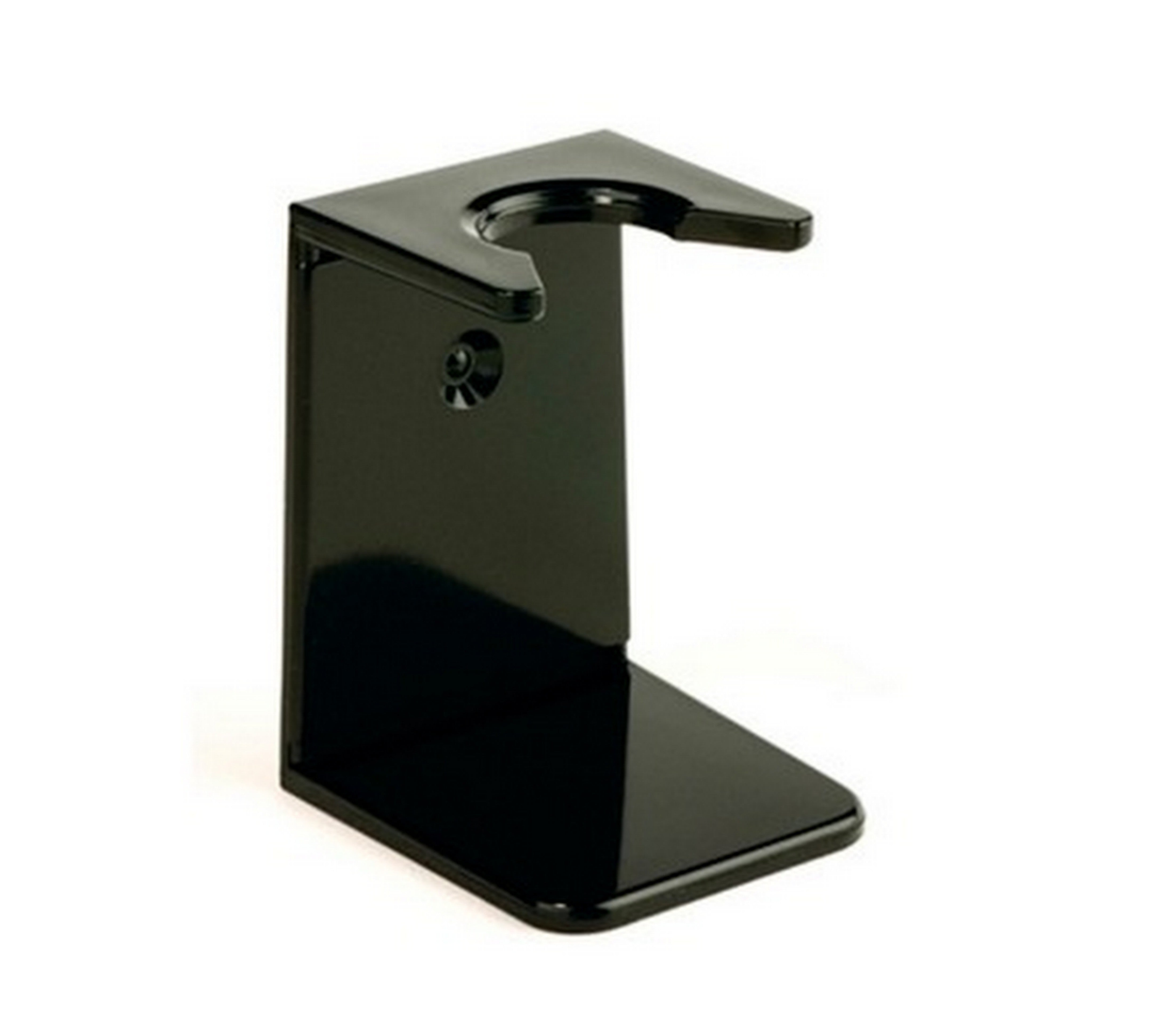 Edwin Jagger Black Shaving Brush Drip Stand (Small) - Perfect for Wet Shaving & Grooming Accessories Storage - Ideal for Bathroom Countertop & Travel Shaving Kits