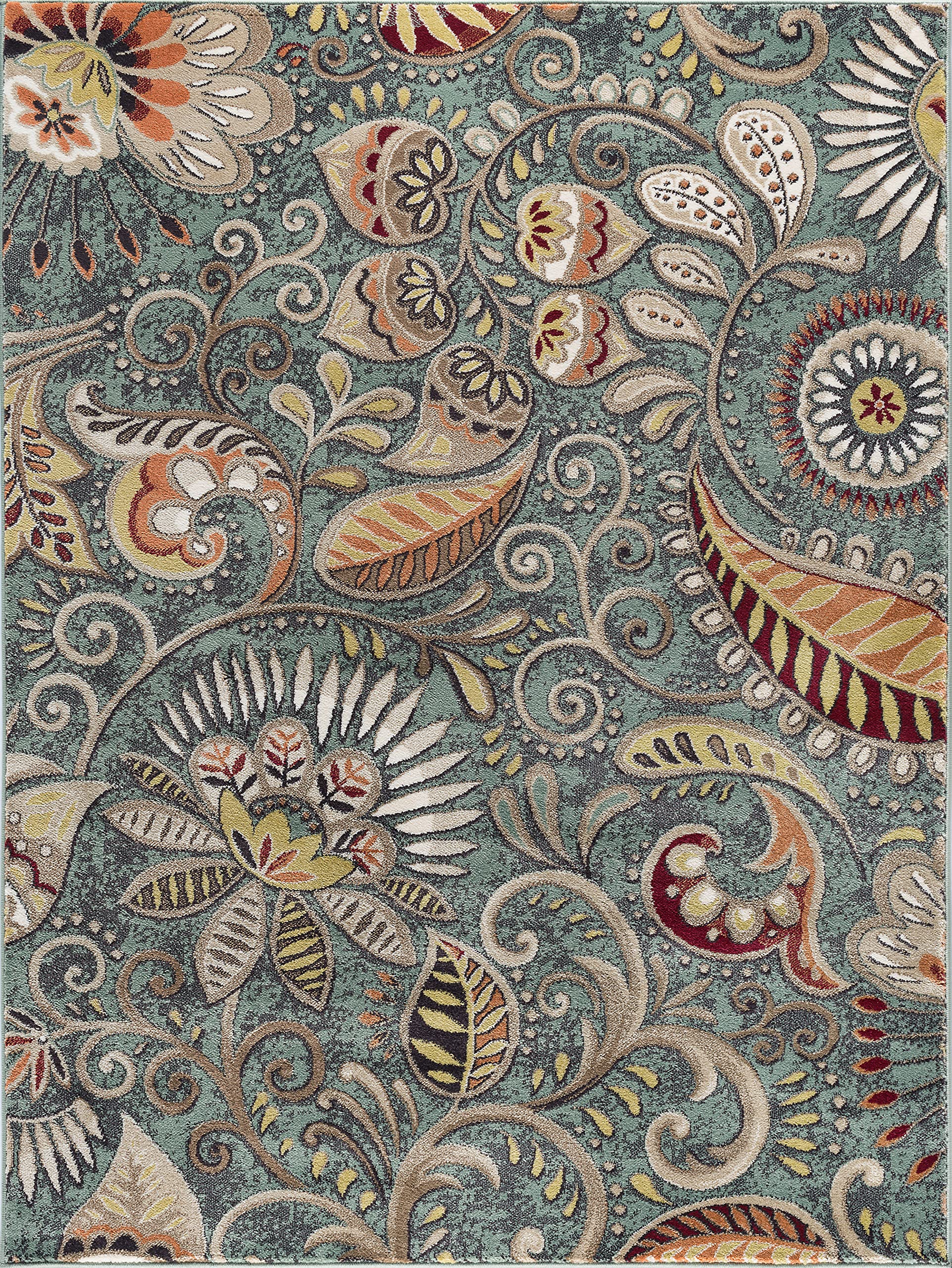 Tayse Seafoam Large 9x12 Modern Indoor Area Rug - Soft Living Room Carpet, Dining Room Floor Mat, Cozy Bedroom Rug for Home Decor | Perfect for Apartments, Dorms & Office Spaces